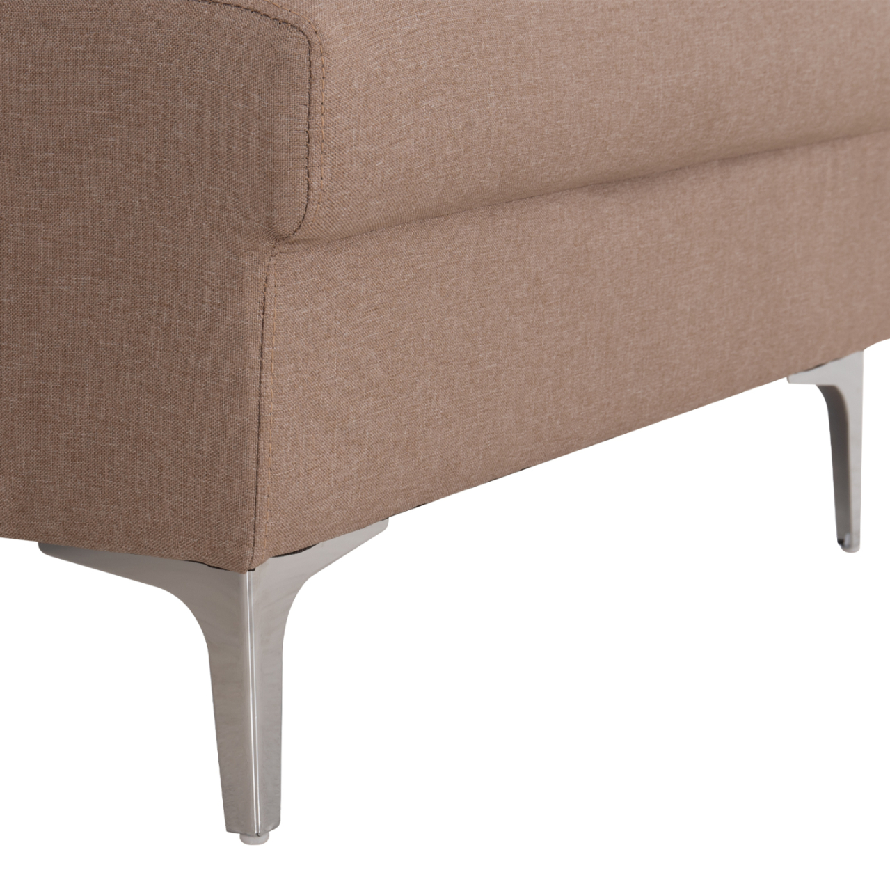 SOFA RIGHT CORNER ANTON HM3340.02R IVORY FABRIC--METAL LEGS 260x130x84Hcm [10]