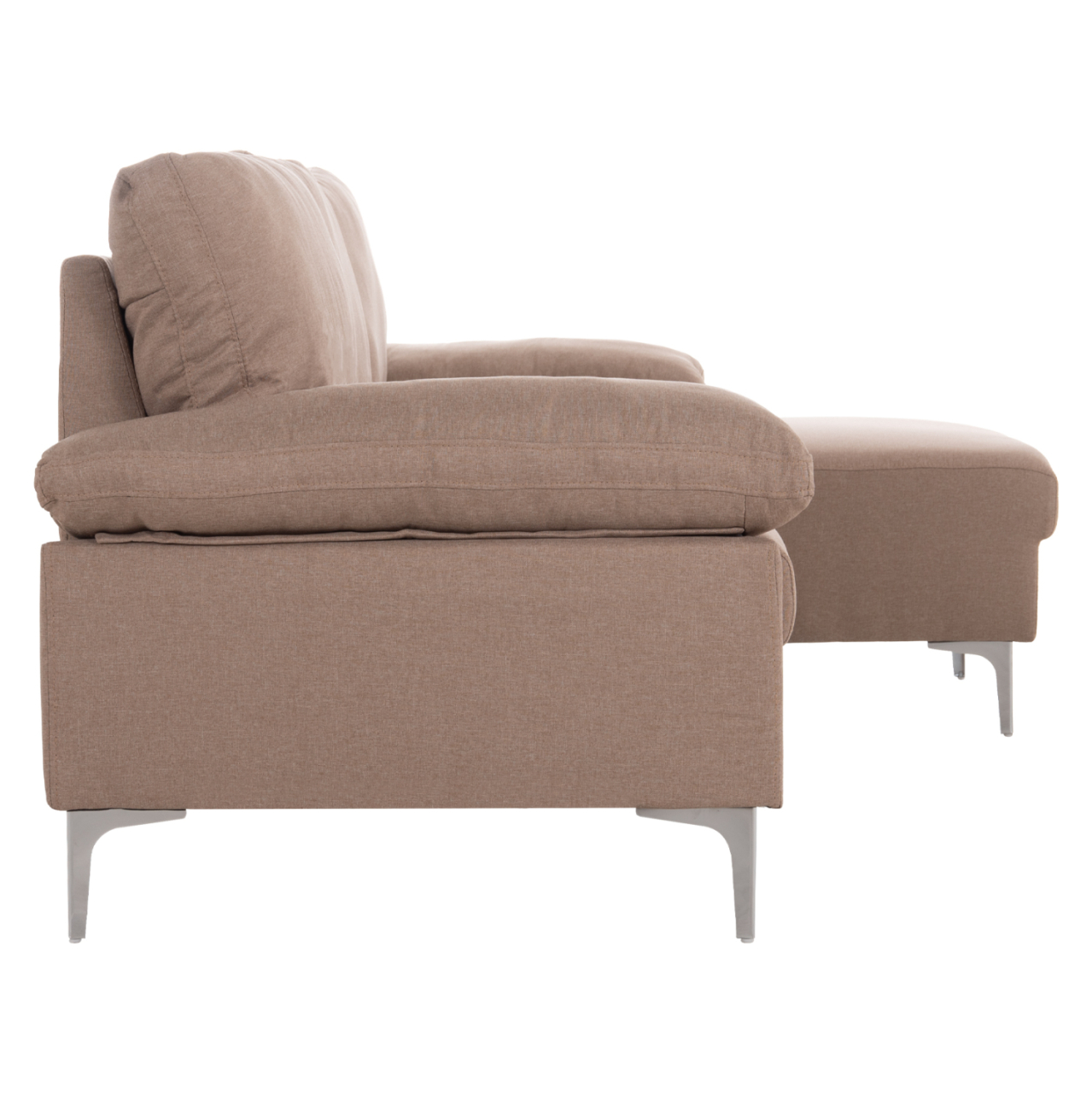 SOFA RIGHT CORNER ANTON HM3340.02R IVORY FABRIC--METAL LEGS 260x130x84Hcm [4]