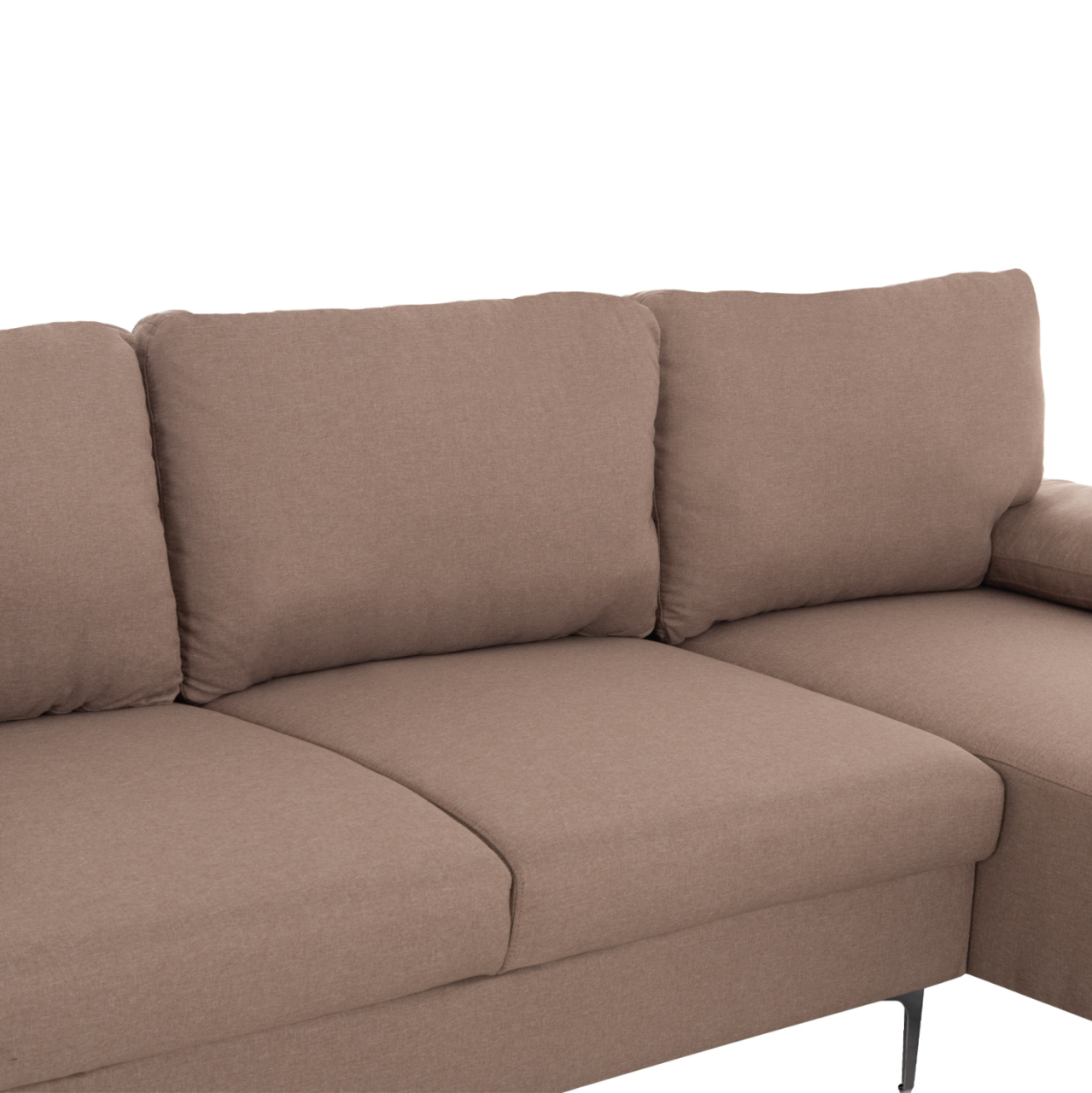 SOFA RIGHT CORNER ANTON HM3340.02R IVORY FABRIC--METAL LEGS 260x130x84Hcm [7]