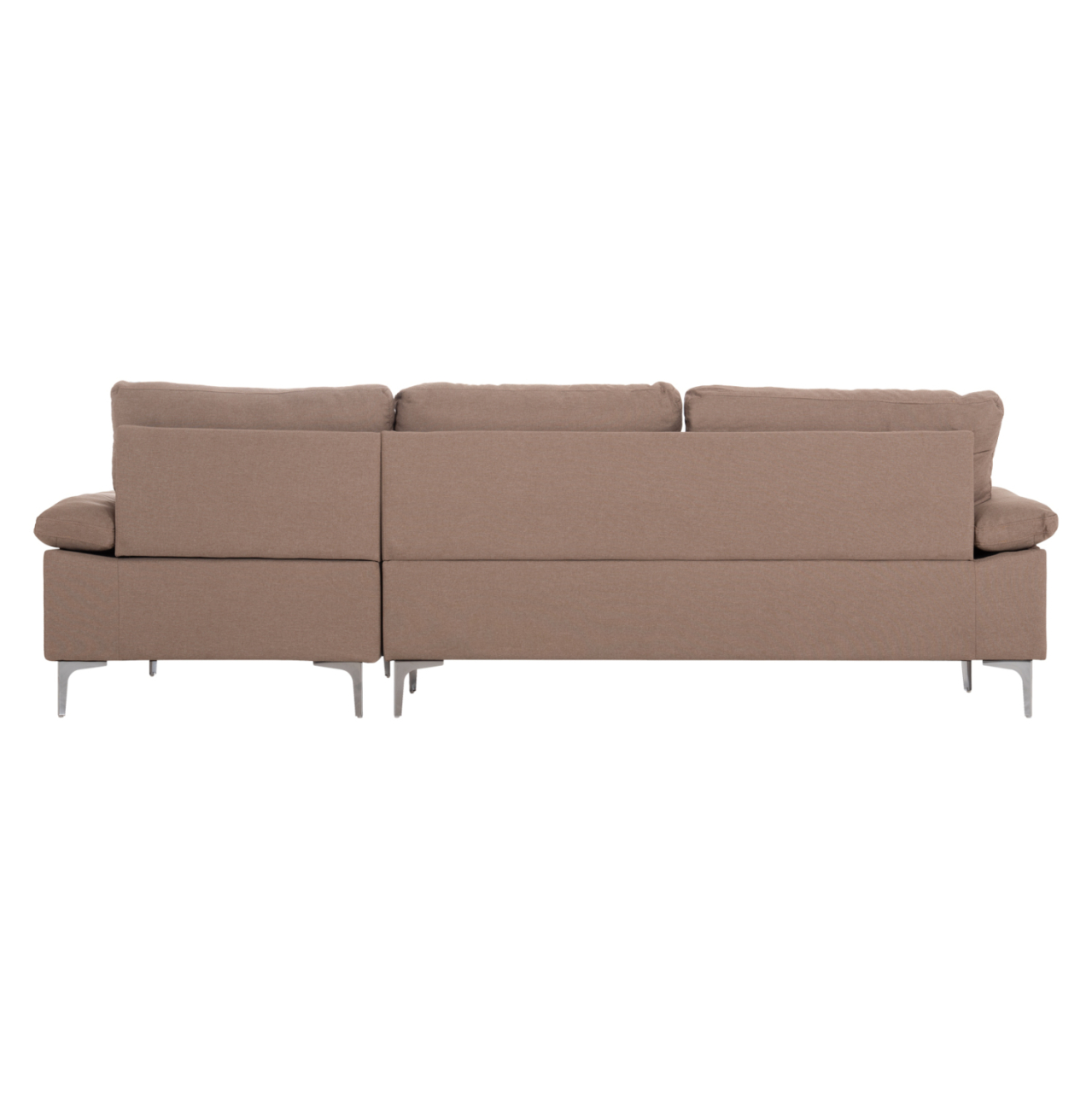 SOFA RIGHT CORNER ANTON HM3340.02R IVORY FABRIC--METAL LEGS 260x130x84Hcm [6]