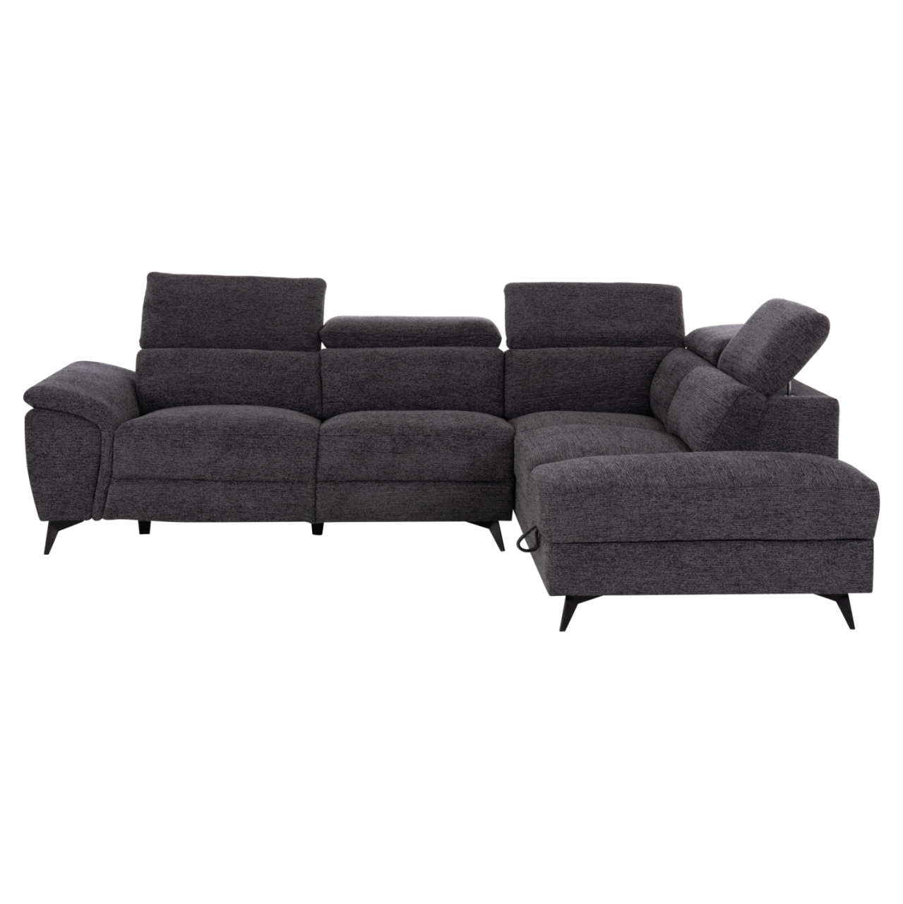 SOFA RIGHT CORNER-RECLINE and STORAGE SPACE RESTRO ΗΜ3339.01R GREY FABRIC 290x220x80Hcm. [3]