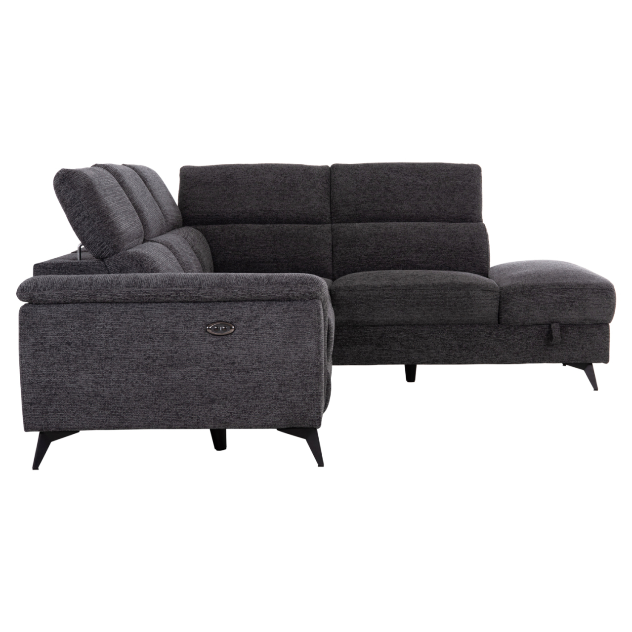 SOFA RIGHT CORNER-RECLINE and STORAGE SPACE RESTRO ΗΜ3339.01R GREY FABRIC 290x220x80Hcm. [5]