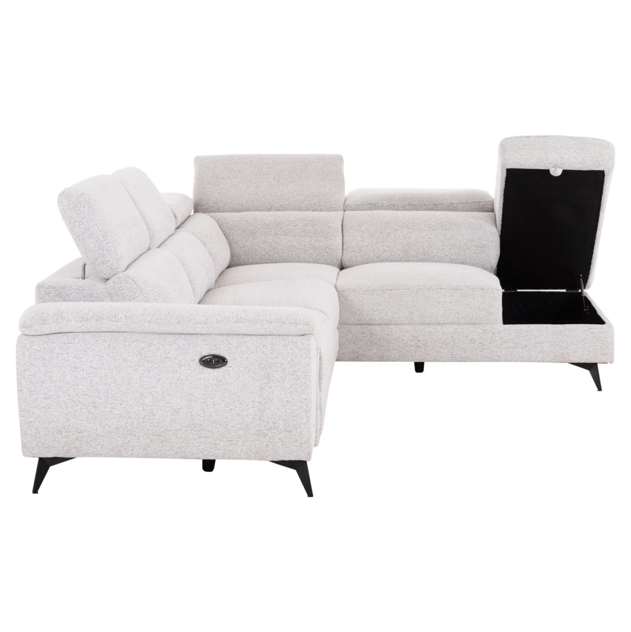 SOFA RIGHT CORNER-RECLINE and STORAGE SPACE RESTRO HM3339.02R BEIGE FABRIC 290x220x80Hcm. [4]