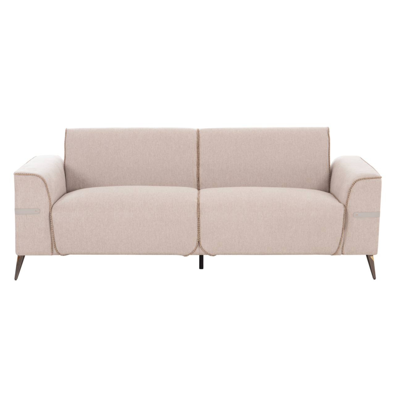 SOFA SET 2PCS FERIN HM6070.12 ECRU FABRIC WITH METAL LEGS [5]
