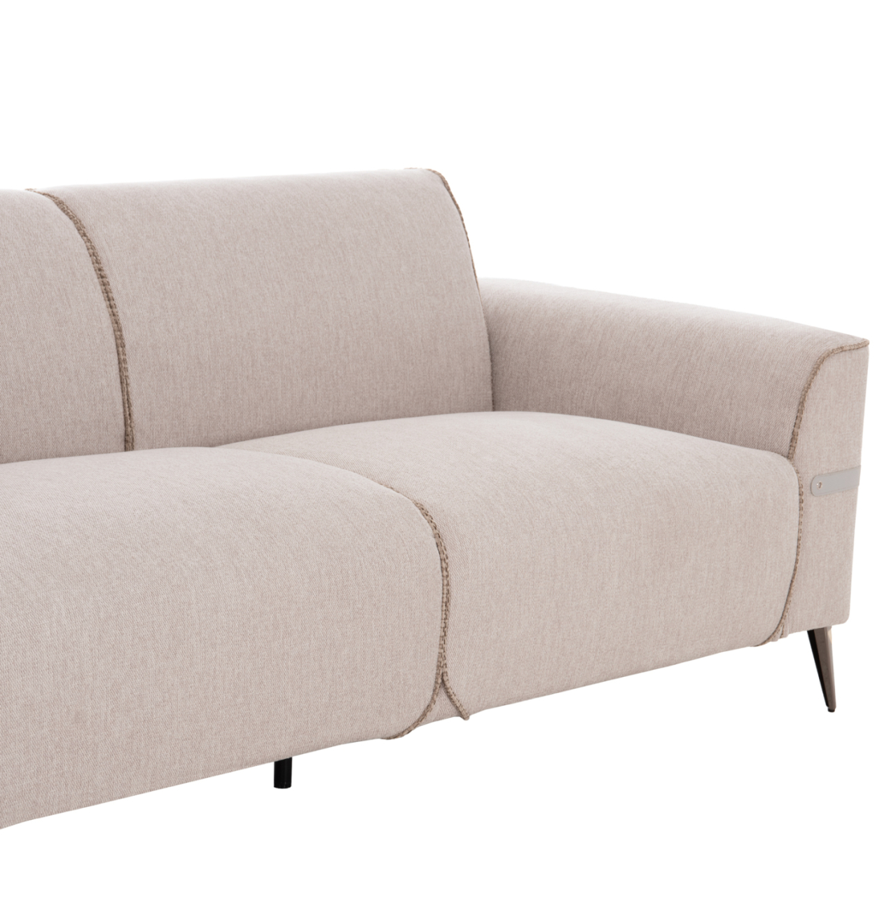 SOFA SET 2PCS FERIN HM6070.12 ECRU FABRIC WITH METAL LEGS [9]