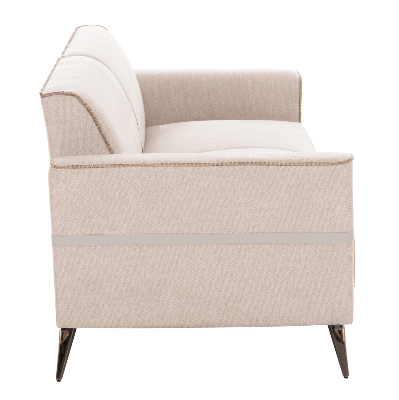 SOFA SET 2PCS FERIN HM6070.12 ECRU FABRIC WITH METAL LEGS [6]