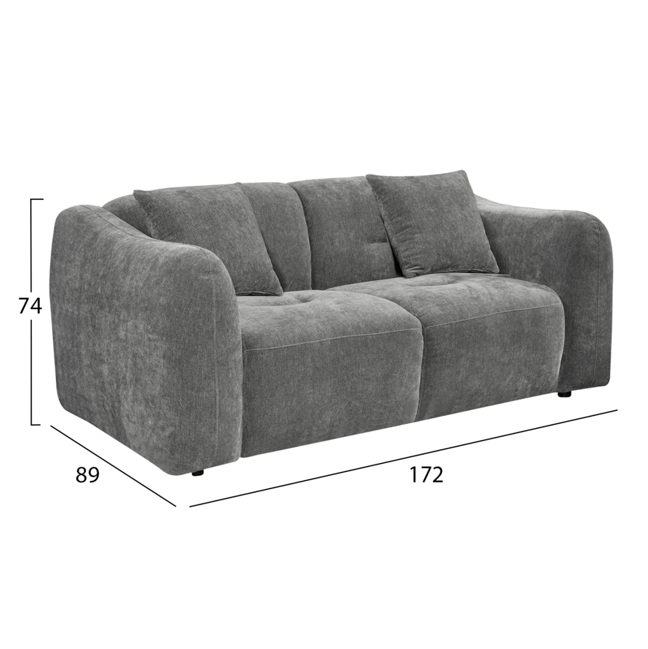 SOFA SET 2PCS JUNOA HM10819.01 GREY FABRIC [3]