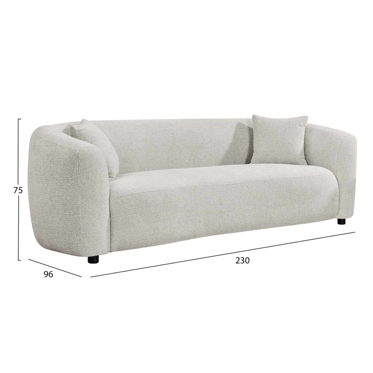 SOFA SET 2PCS NORD HM10811.02 LIGHT BEIGE FABRIC [2]