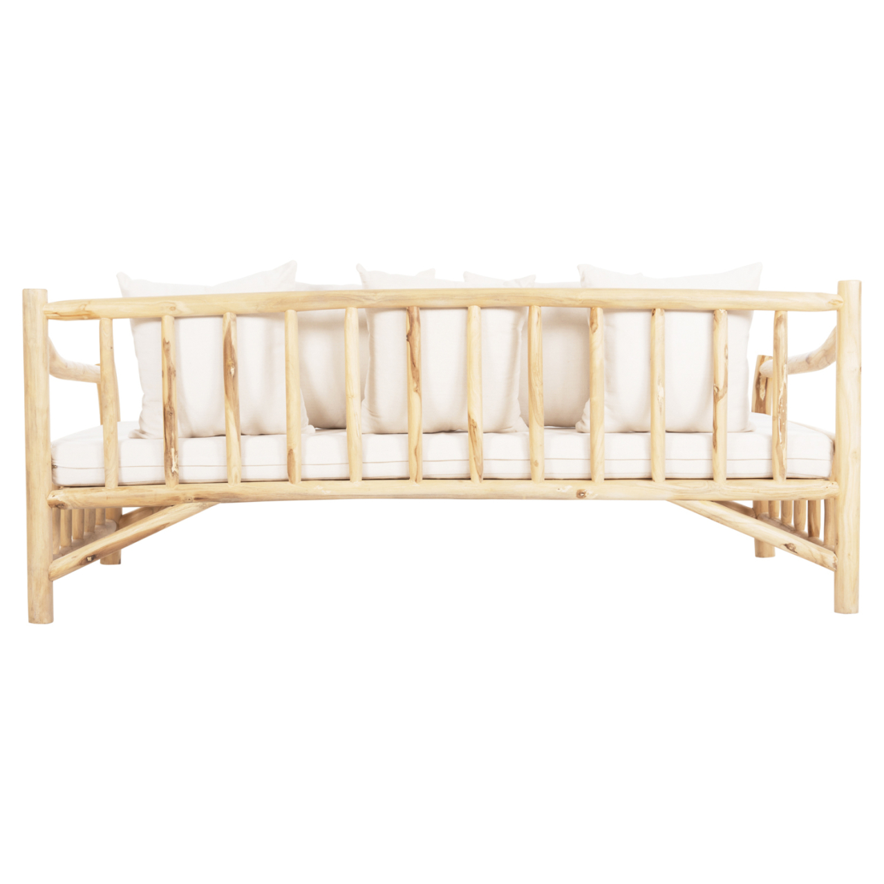 SOFA TORC HM9339 SOLID TEAK NATURAL-WHITE 200x100x80H [6]