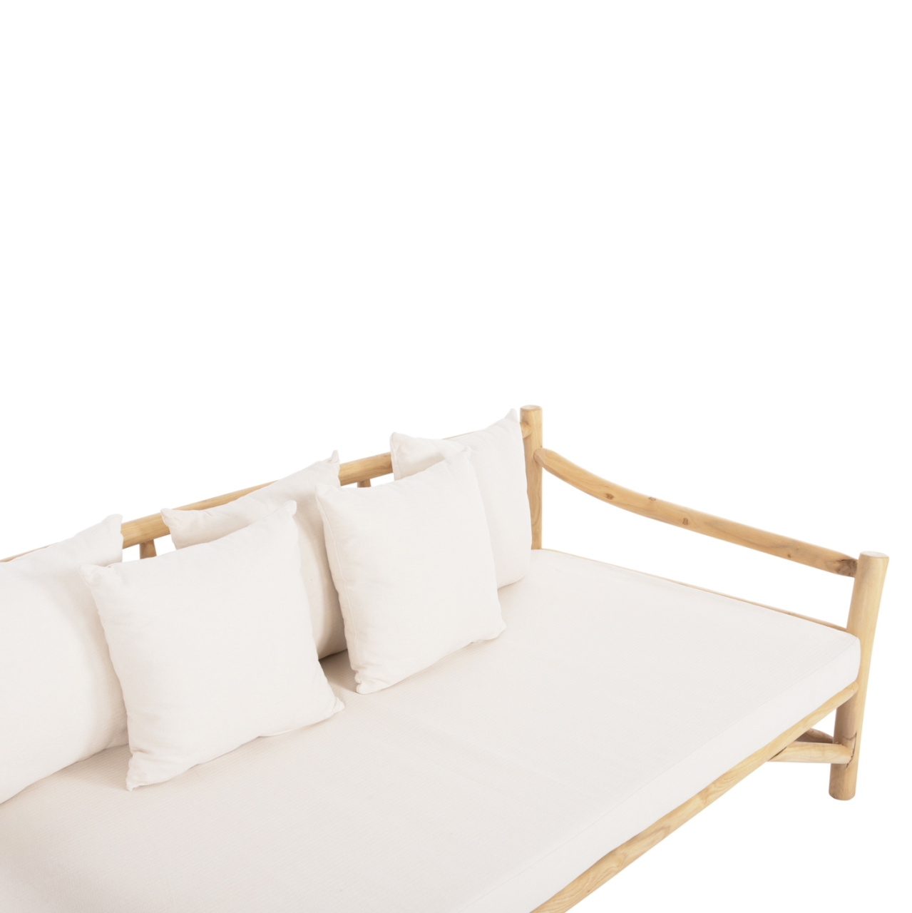 SOFA TORC HM9339 SOLID TEAK NATURAL-WHITE 200x100x80H [7]