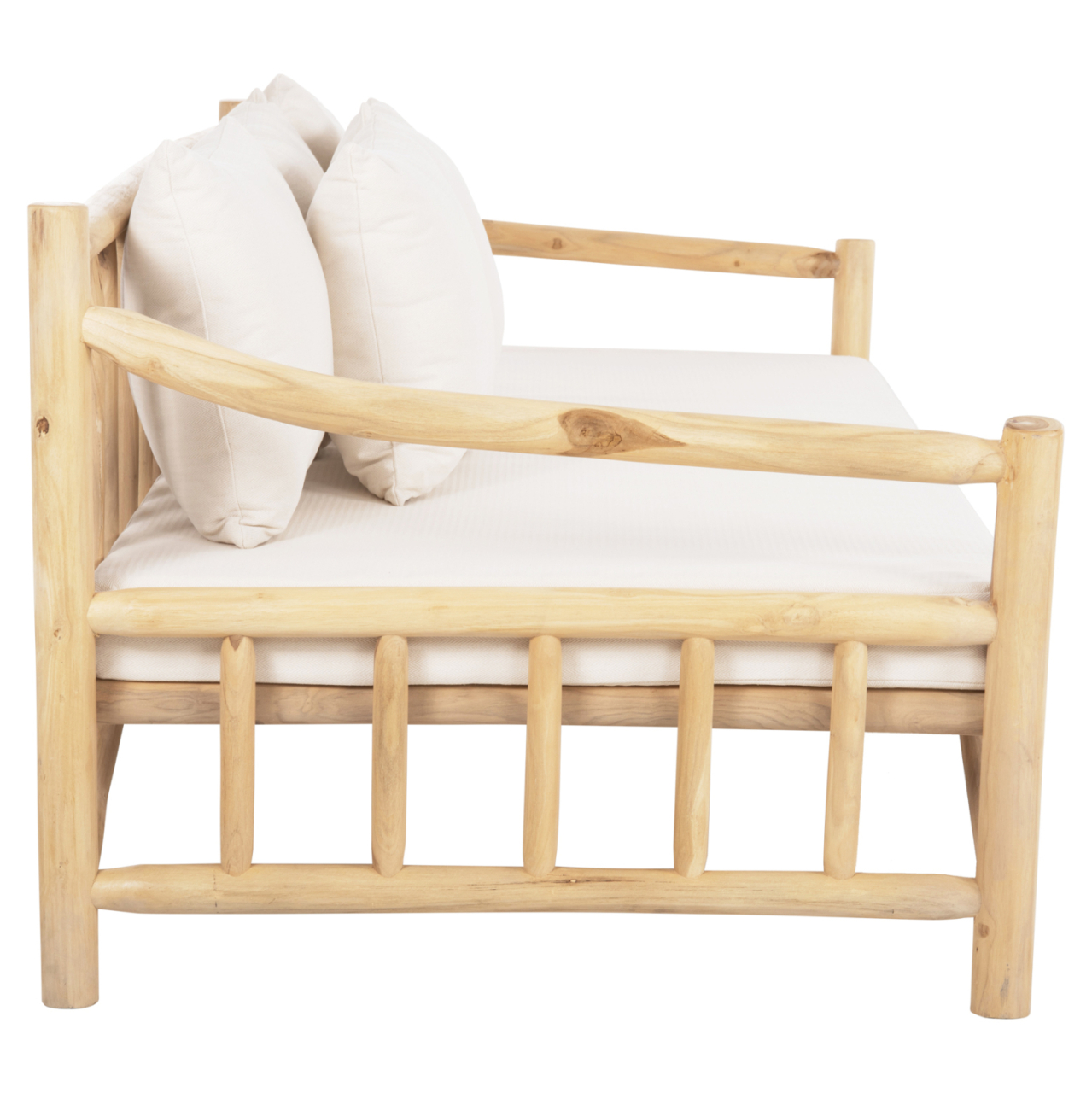SOFA TORC HM9339 SOLID TEAK NATURAL-WHITE 200x100x80H [4]