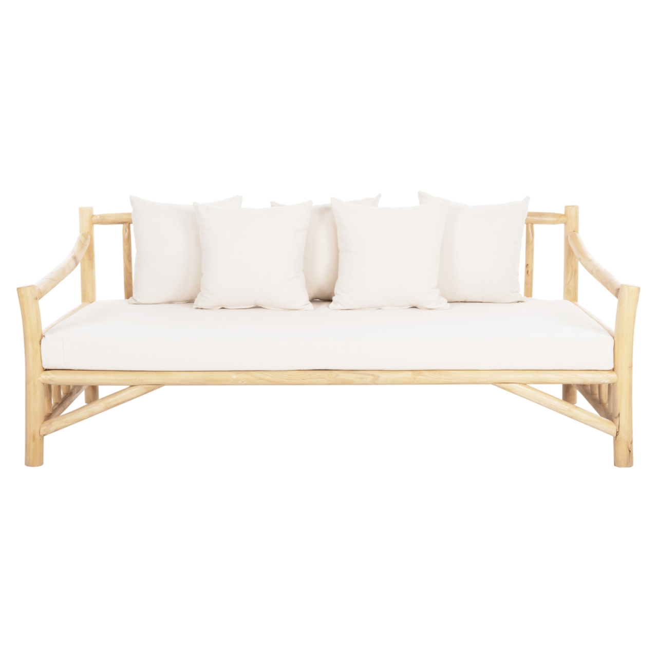 SOFA TORC HM9339 SOLID TEAK NATURAL-WHITE 200x100x80H [3]