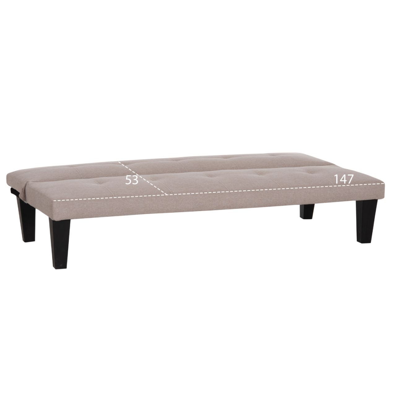 SOFABED 2-SEATER KORO HM3304.04 BEIGE PU LEATHER 165x75x64Hcm. [3]