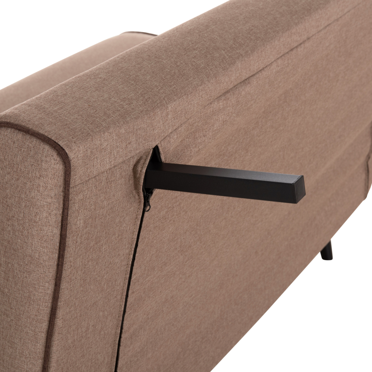SOFABED FOR 2 PEOPLE ASMA HM3077.07 FABRIC IN DARK BEIGE 143x78x84Hcm. [10]