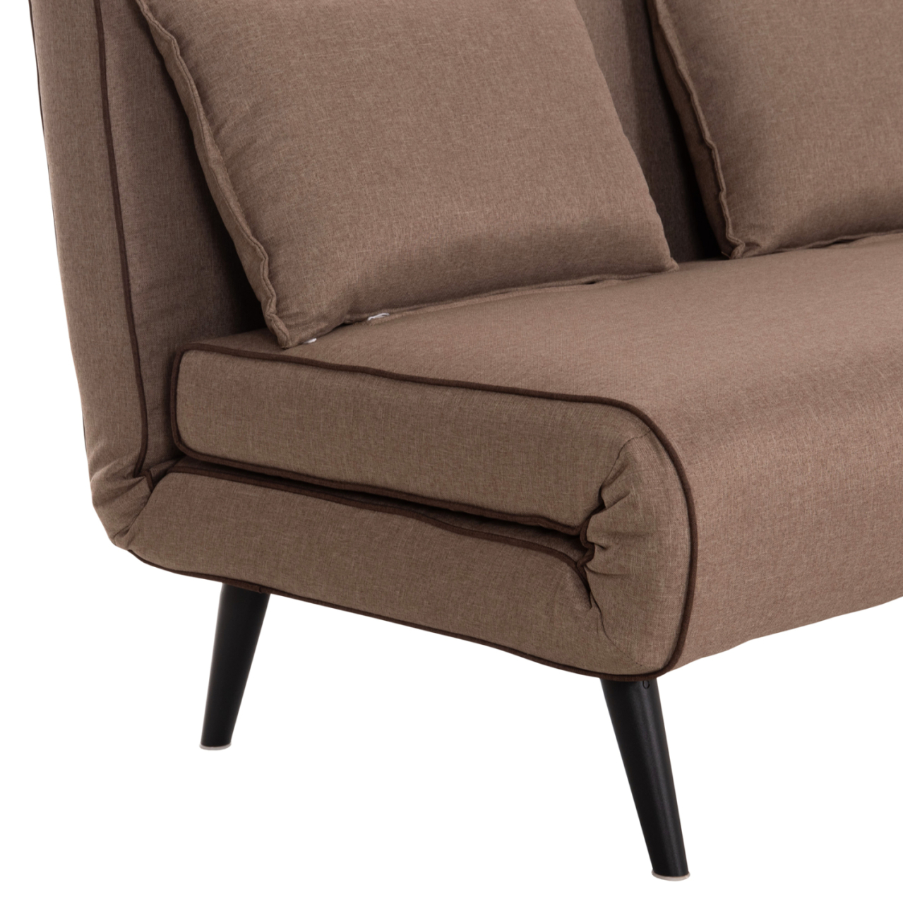 SOFABED FOR 2 PEOPLE ASMA HM3077.07 FABRIC IN DARK BEIGE 143x78x84Hcm. [9]