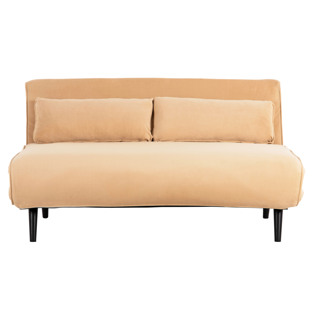 SOFABED FOR 2 PEOPLE ASMA HM3077.17 VELVET IN BEIGE COLOR 140x80x77Hcm. [4]