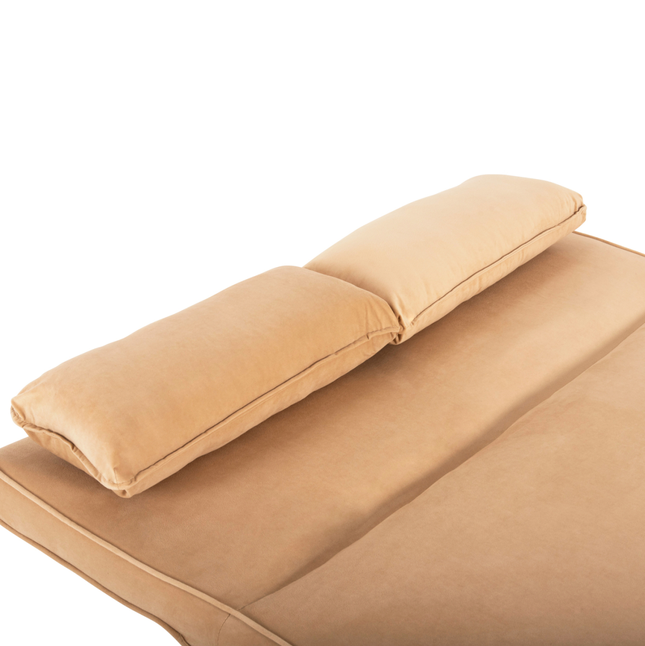 SOFABED FOR 2 PEOPLE ASMA HM3077.17 VELVET IN BEIGE COLOR 140x80x77Hcm. [9]