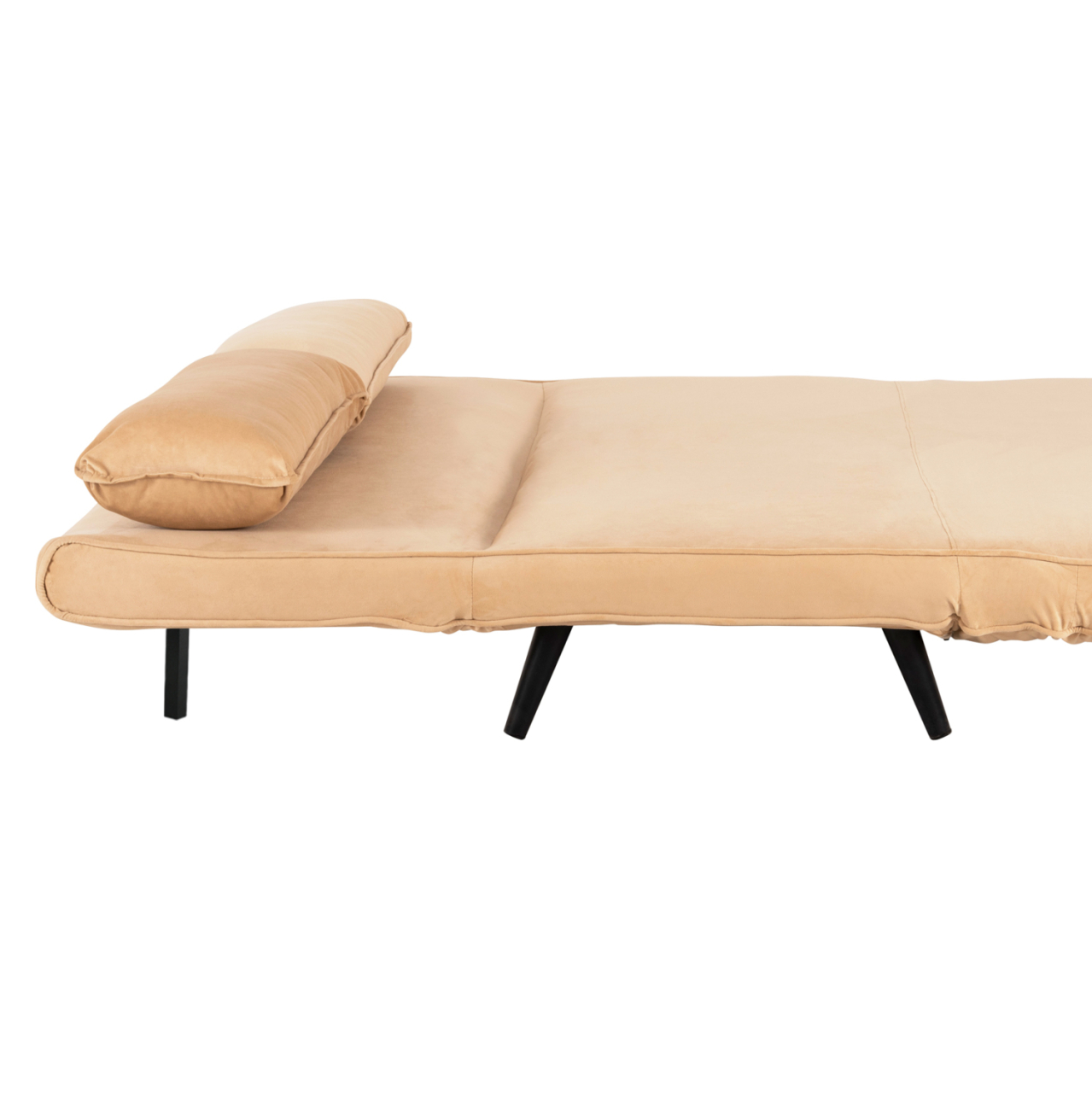 SOFABED FOR 2 PEOPLE ASMA HM3077.17 VELVET IN BEIGE COLOR 140x80x77Hcm. [8]