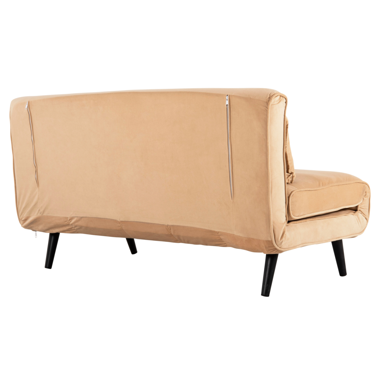 SOFABED FOR 2 PEOPLE ASMA HM3077.17 VELVET IN BEIGE COLOR 140x80x77Hcm. [6]
