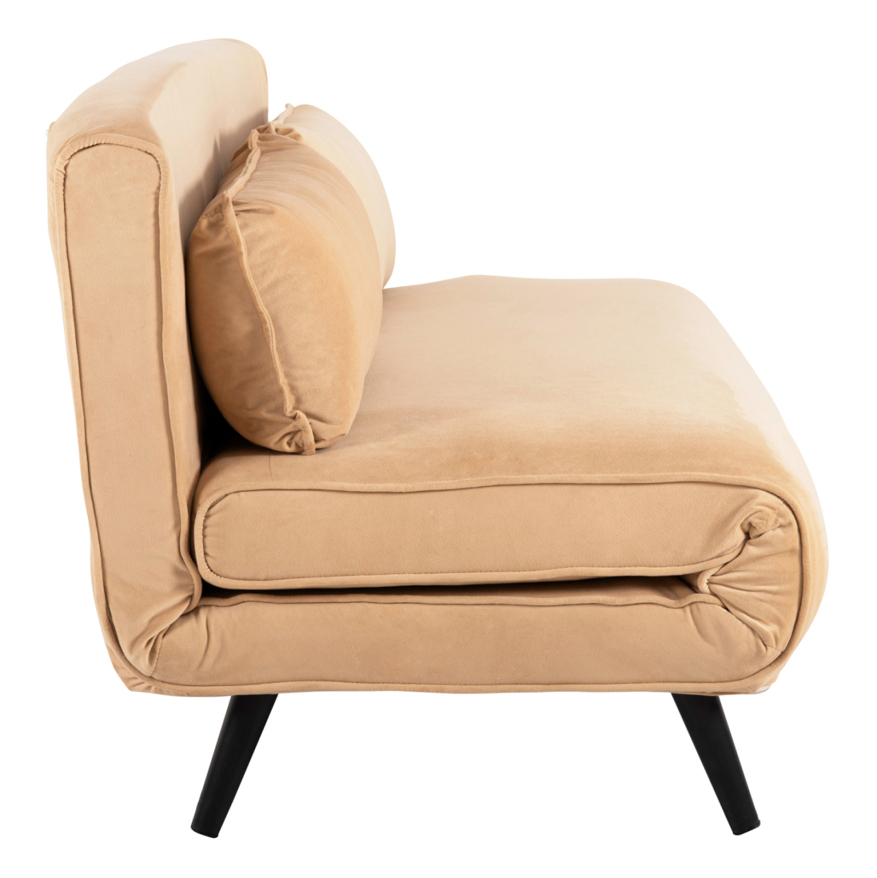 SOFABED FOR 2 PEOPLE ASMA HM3077.17 VELVET IN BEIGE COLOR 140x80x77Hcm. [5]