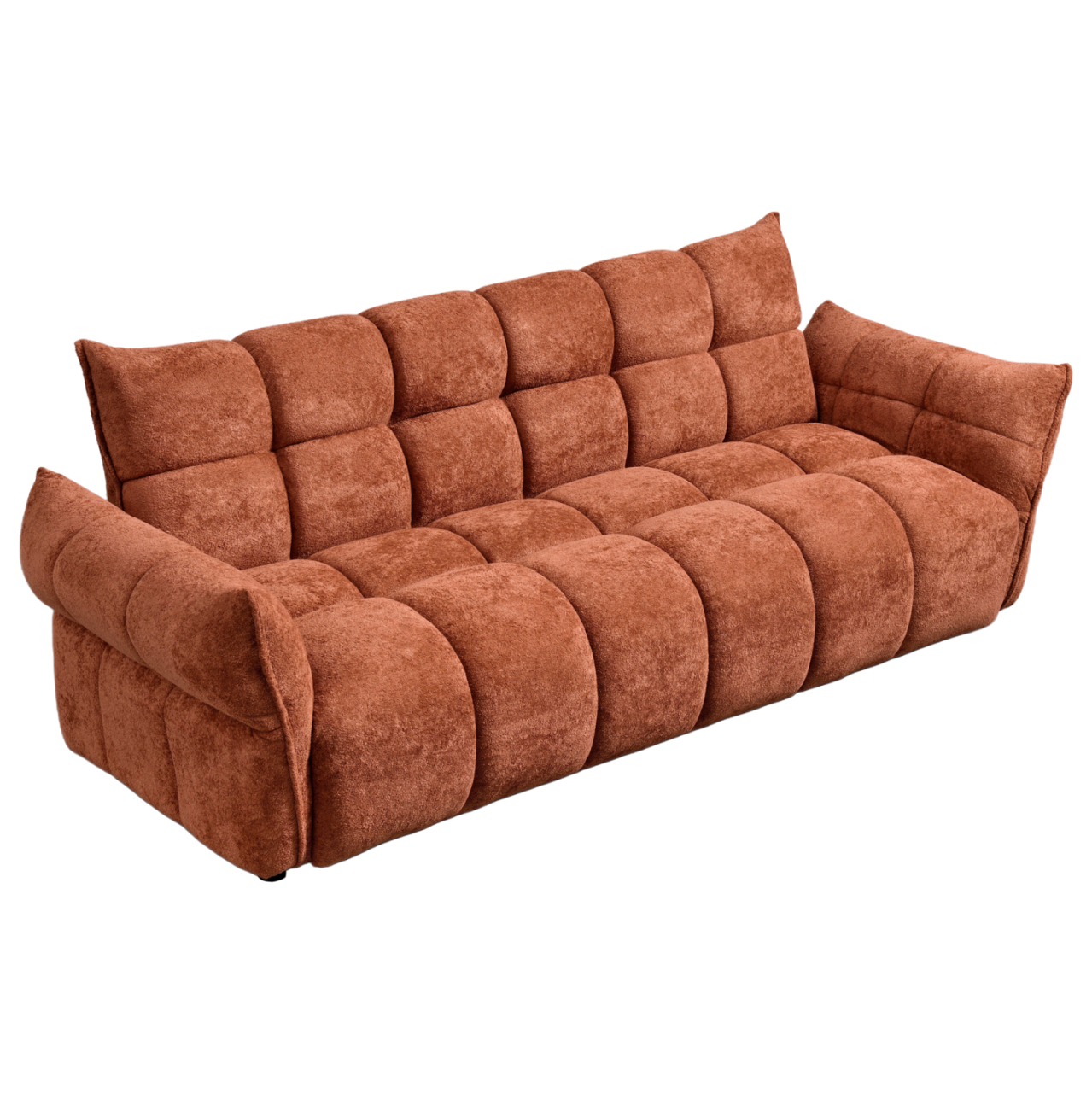 SOFABED MELU HM3314.04 TERRACOTTA FABRIC--POCKET SPRINGS SEAT 240-250x90x85Hcm. [5]