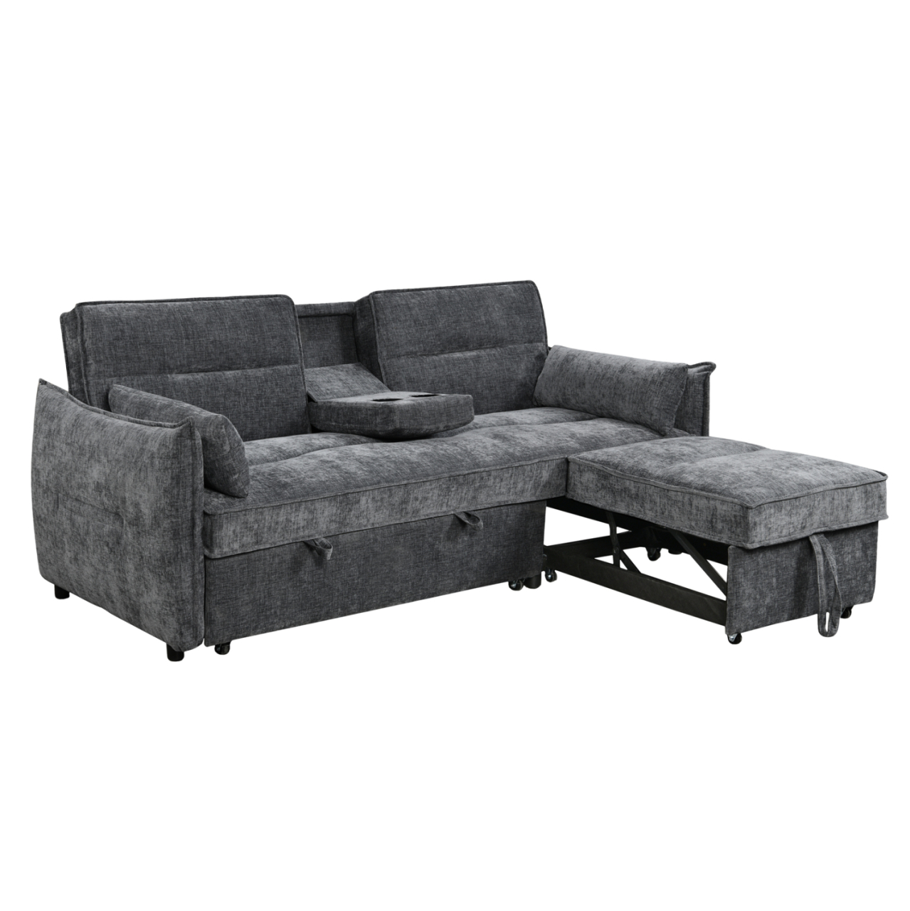 SOFABED MULTIFORM 2-SEATER VELAR HM3305.01 GREY FABRIC 208x86x85Hcm. [5]