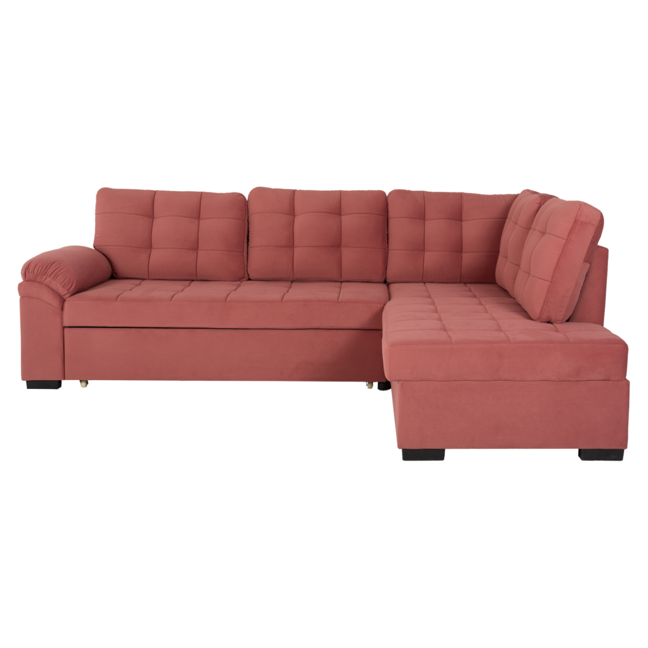 SOFABED RIGHT CORNER JADE HM3144.03R DUSTY PINK VELVET 250x80-180x73-88Hcm. [4]