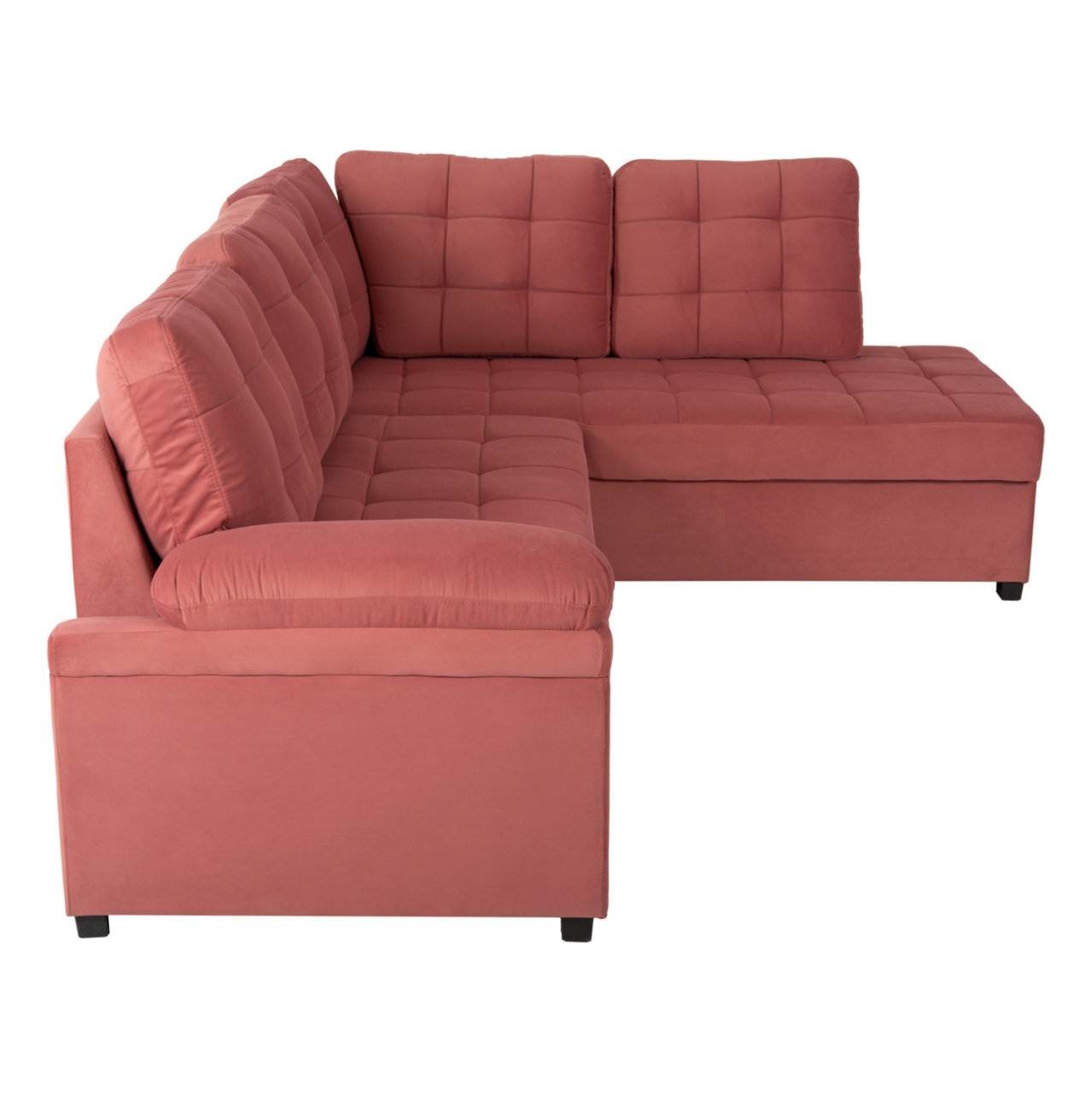 SOFABED RIGHT CORNER JADE HM3144.03R DUSTY PINK VELVET 250x80-180x73-88Hcm. [5]