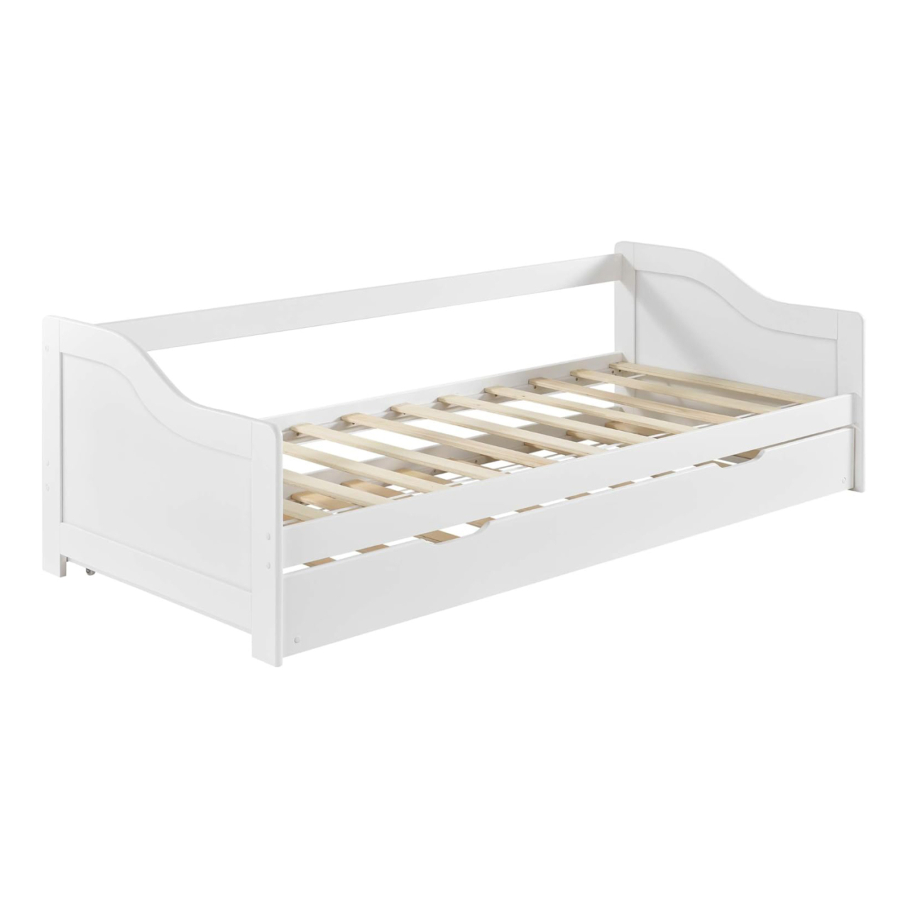 SOFABED TRADDY HM704.03 PINE WOOD IN WHITE FOR MATTRESSES 190x90cm. [4]