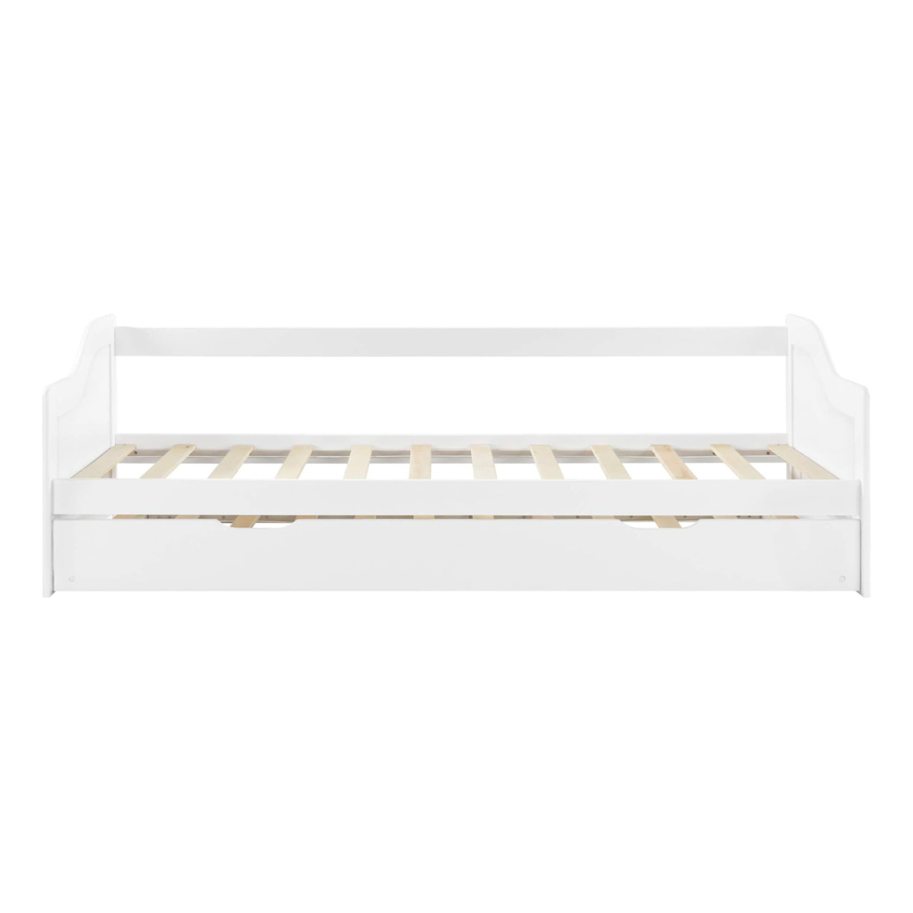 SOFABED TRADDY HM704.03 PINE WOOD IN WHITE FOR MATTRESSES 190x90cm. [5]