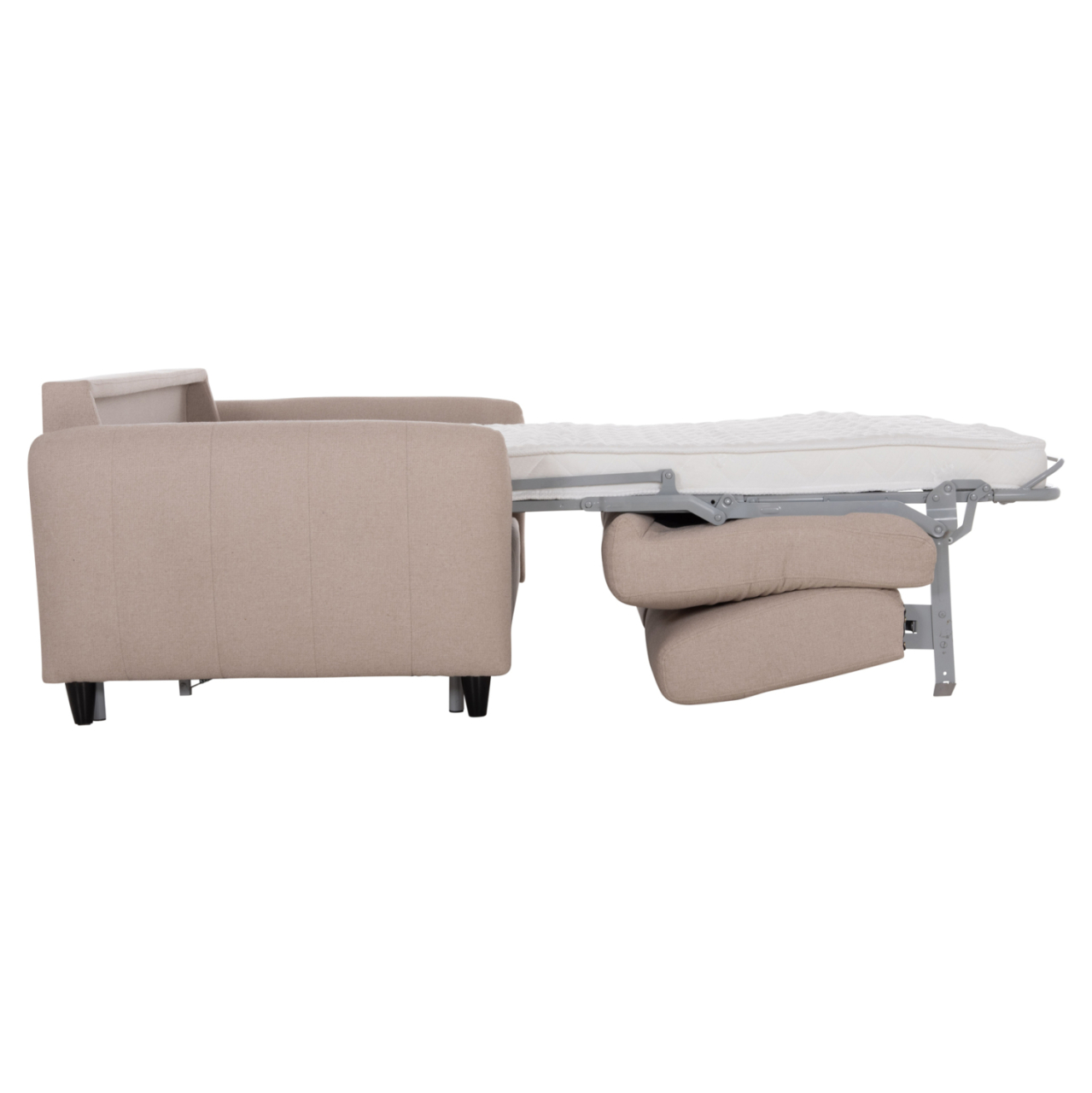 SOFABED WITH FOLDABLE MATTRESS ETUDINE HM3311.02 BEIGE FABRIC 190x98x90Hcm [6]