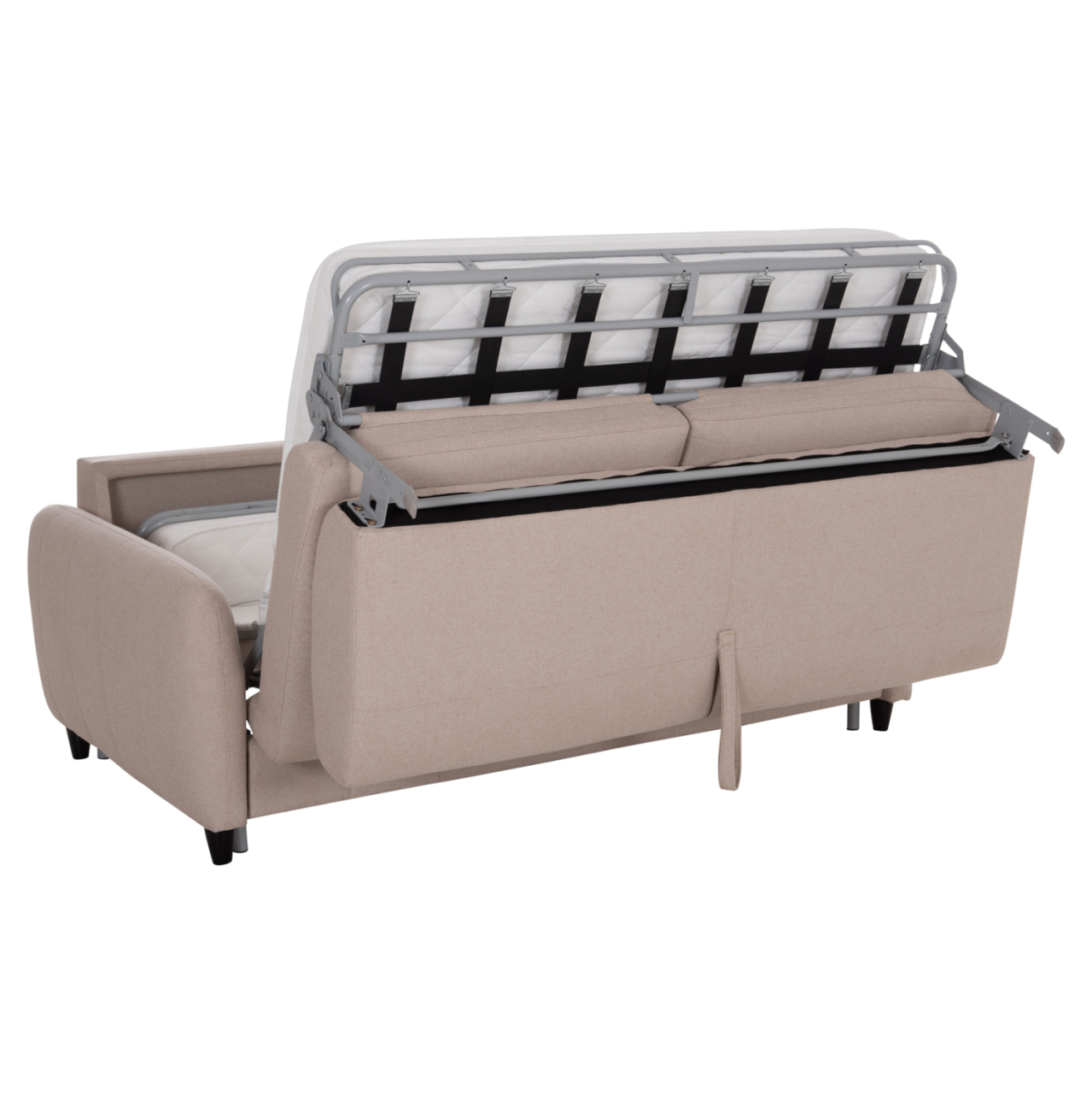 SOFABED WITH FOLDABLE MATTRESS ETUDINE HM3311.02 BEIGE FABRIC 190x98x90Hcm [5]