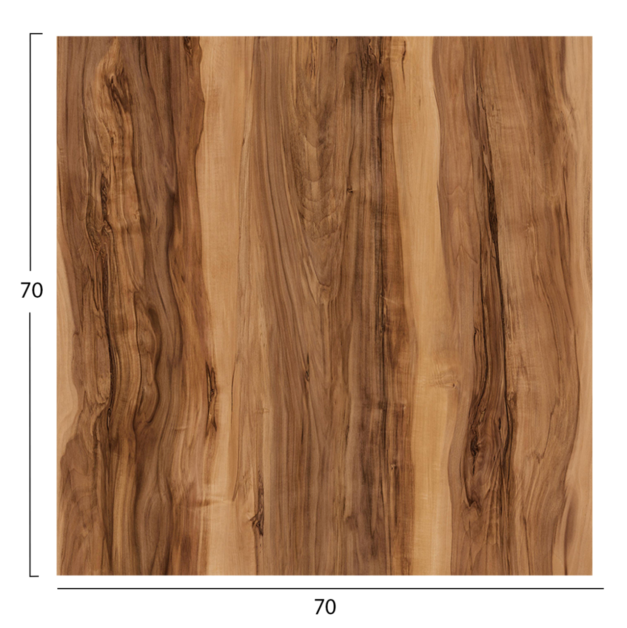 SQUARE HPL TABLETOP HM5838.30 INDIAN SHEESHAM 70x70cm. [2]
