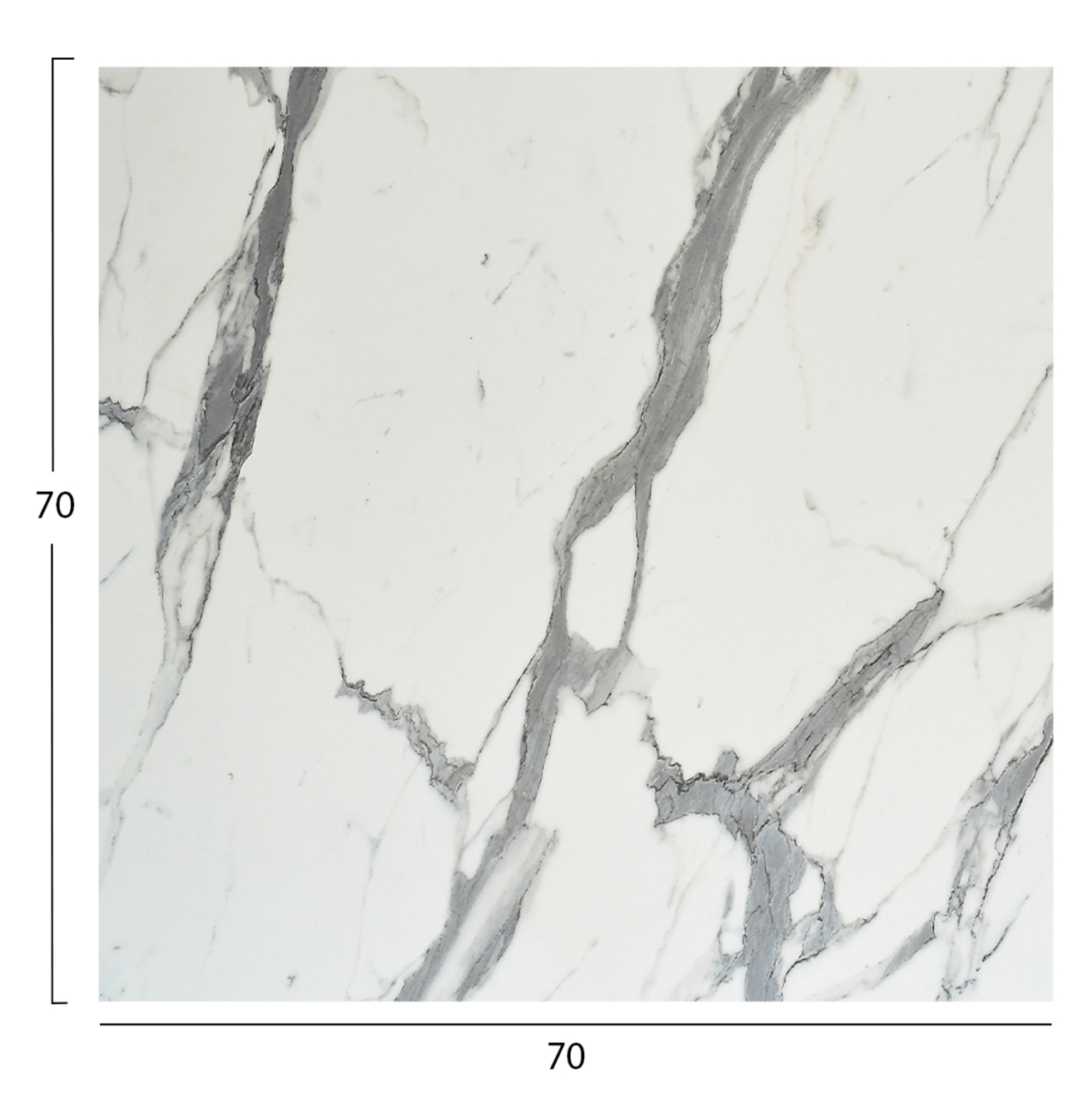 SQUARE HPL TABLETOP HM5838.31 WHITE MARBLE 70x70cm. [2]