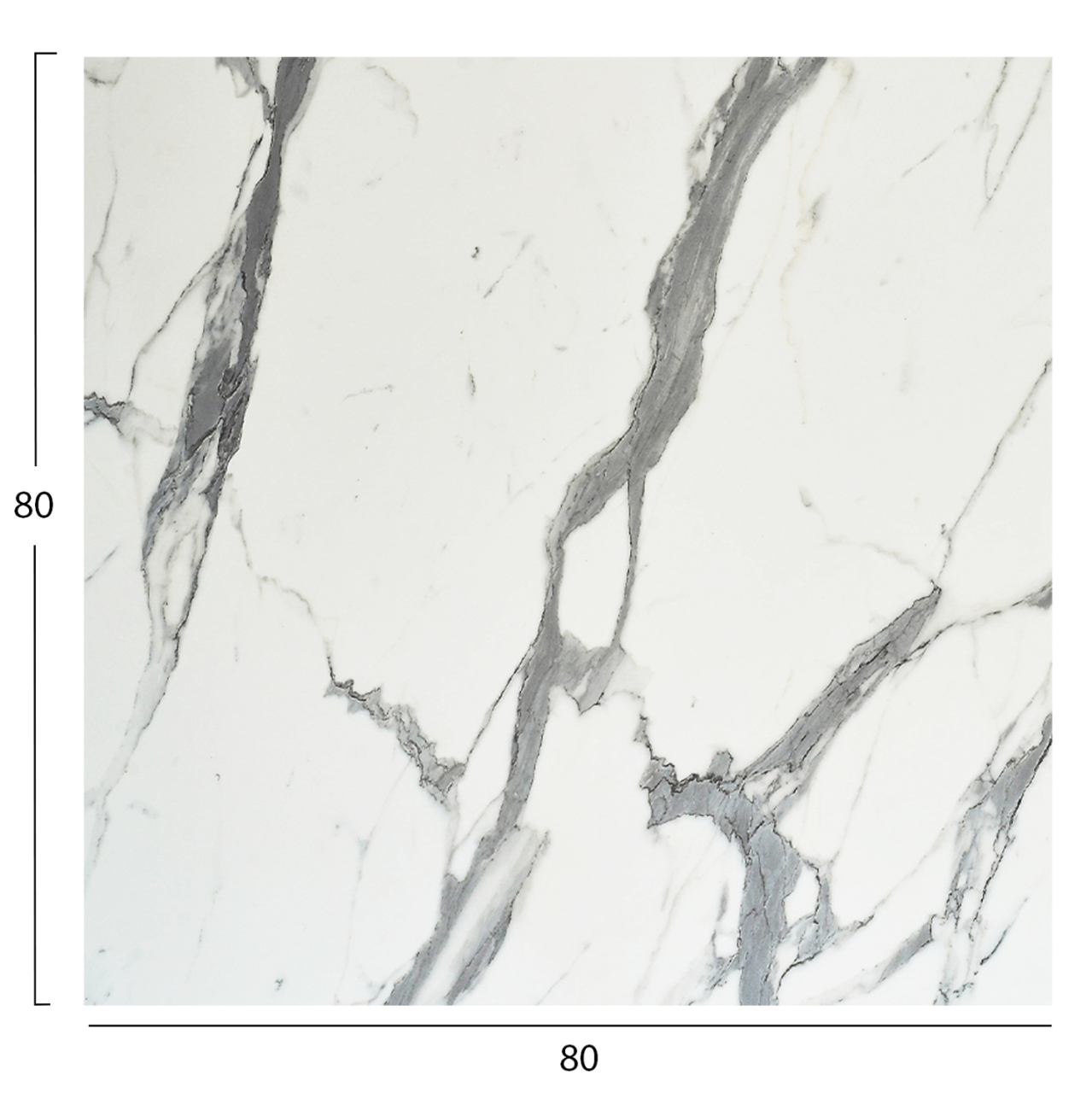 SQUARE HPL TABLETOP HM5839.31 WHITE MARBLE 80x80cm. [2]