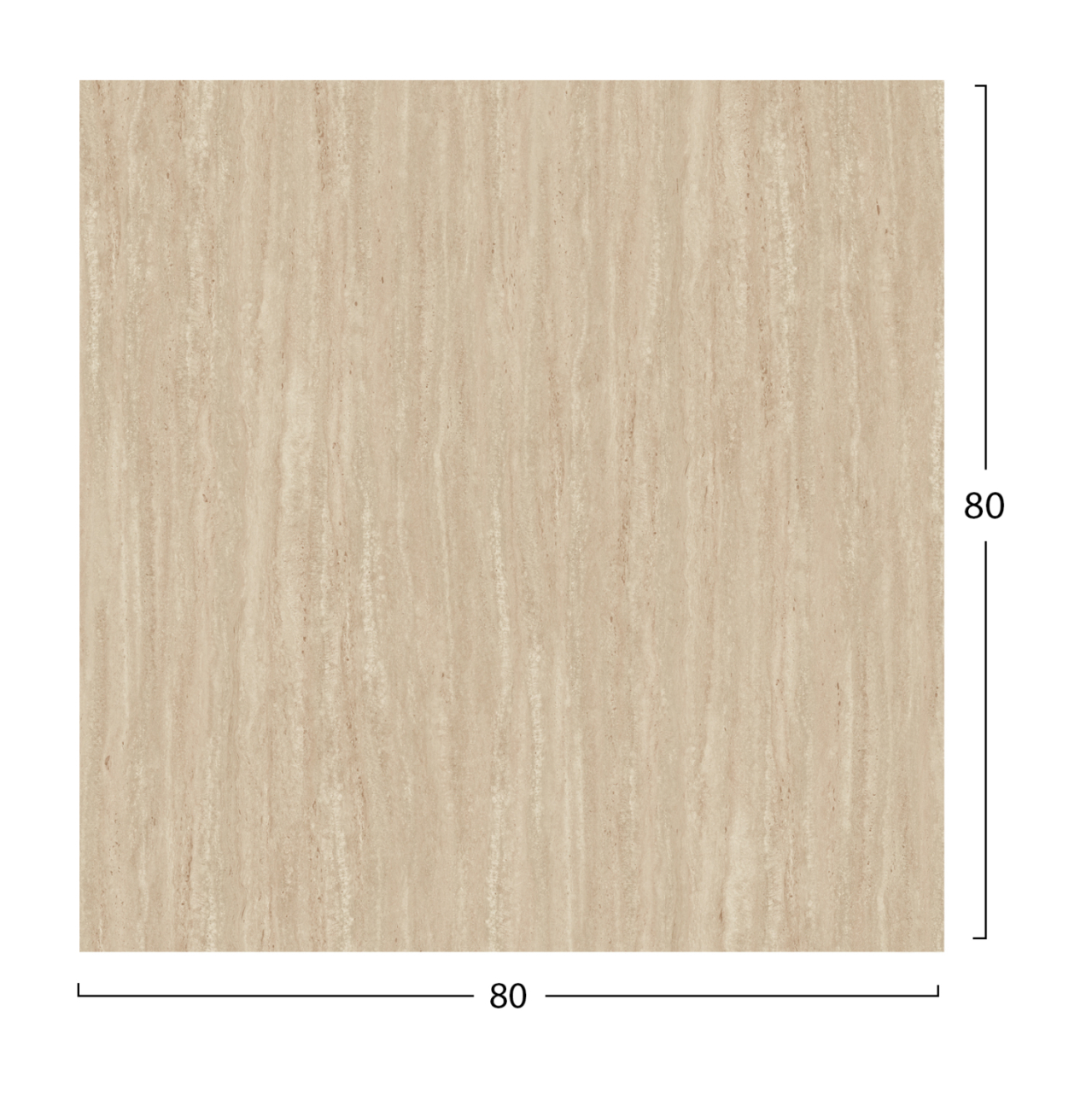 SQUARE HPL TABLETOP HM5839.35 TRAVERTINE STONE COLORING 80x80cm. [2]