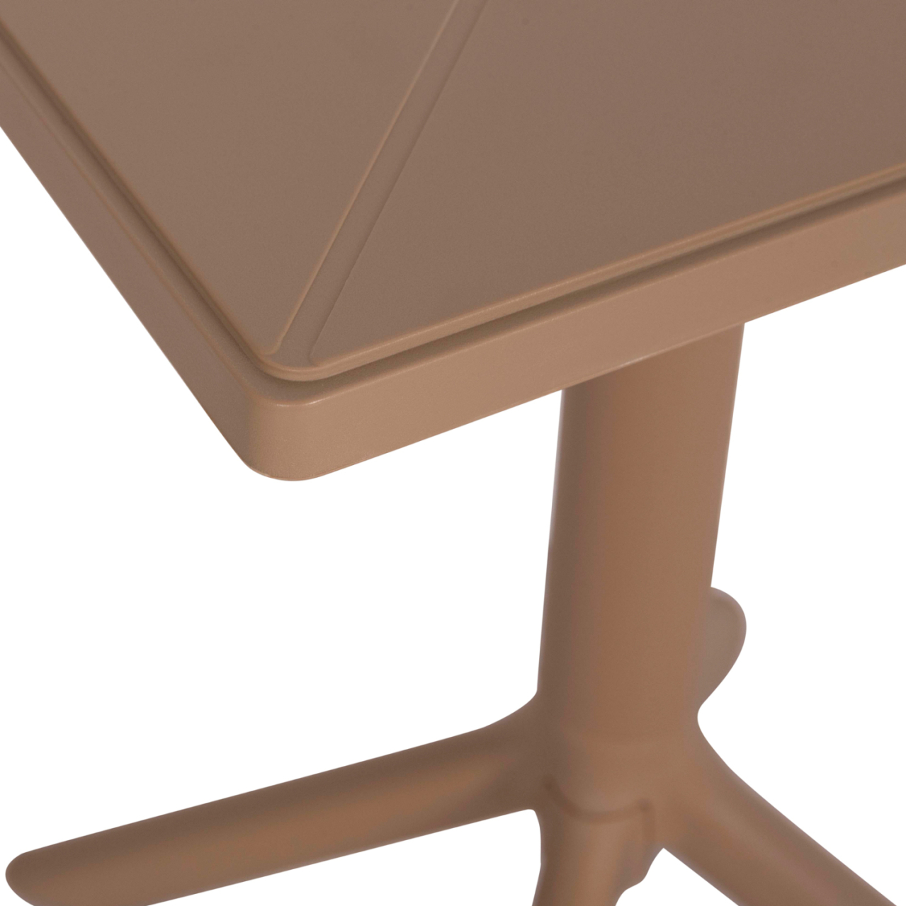 SQUARE POLYPROPYLENE TABLE TERRIN HM6125.14 CAPPUCCINO 60x60x75Hcm. [6]