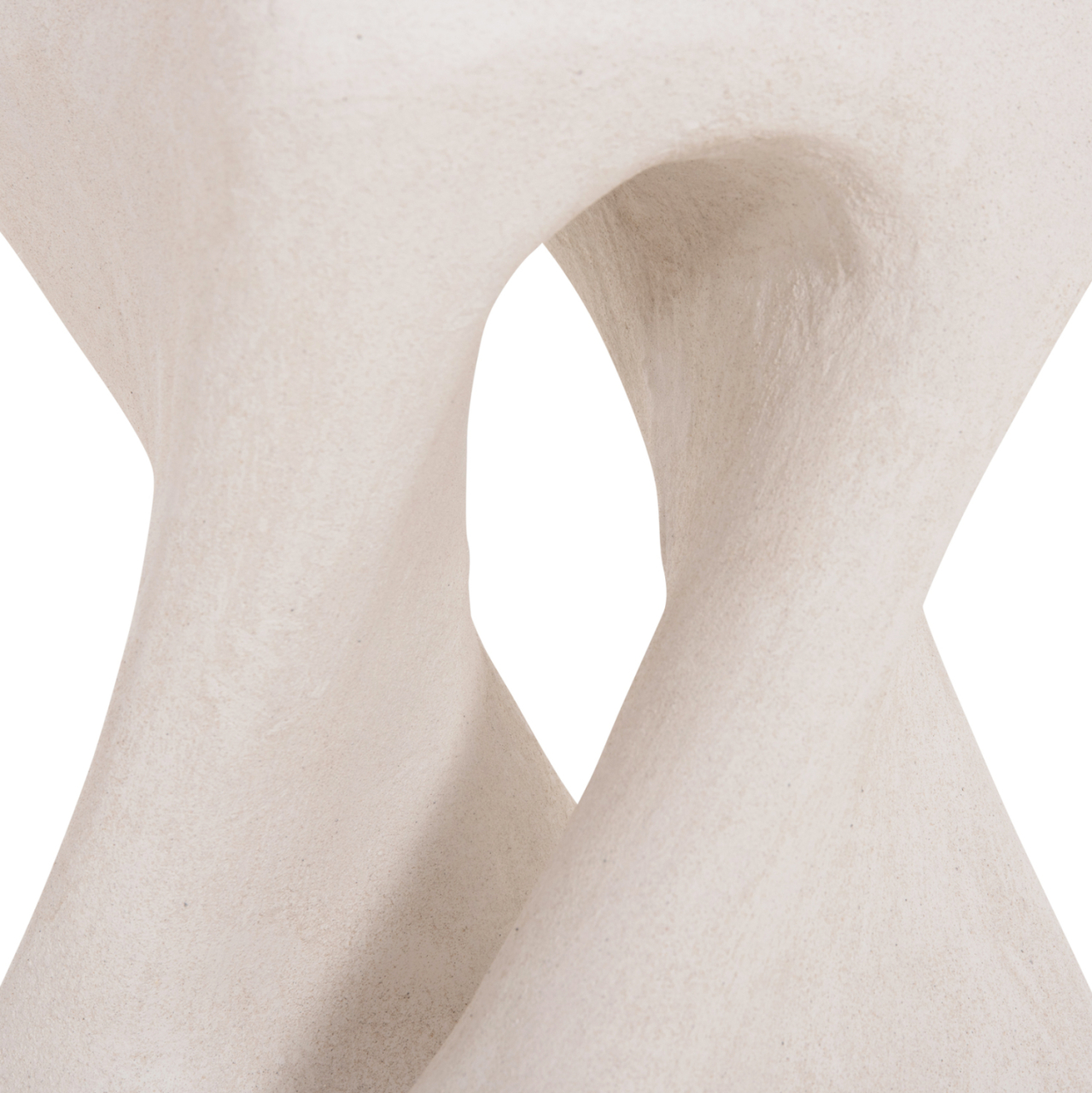 SQUARE STOOL SANTORINI HM18337 POLYRESIN--OFF WHITE 30x30x45Hcm. [5]