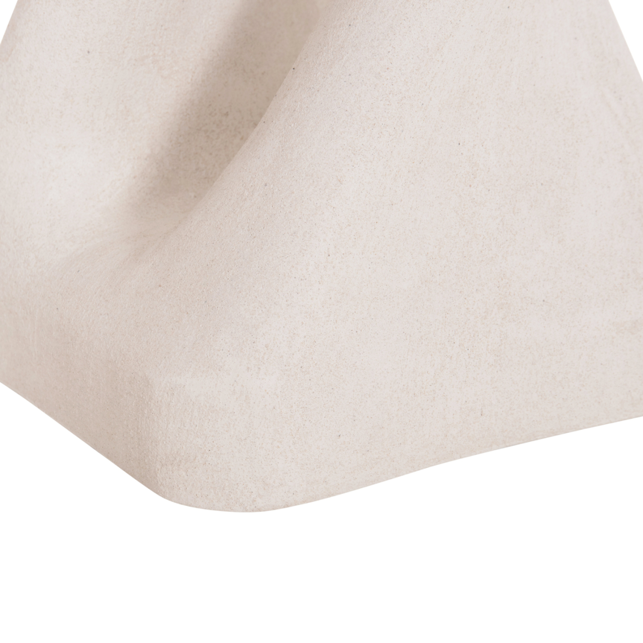 SQUARE STOOL SANTORINI HM18337 POLYRESIN--OFF WHITE 30x30x45Hcm. [6]