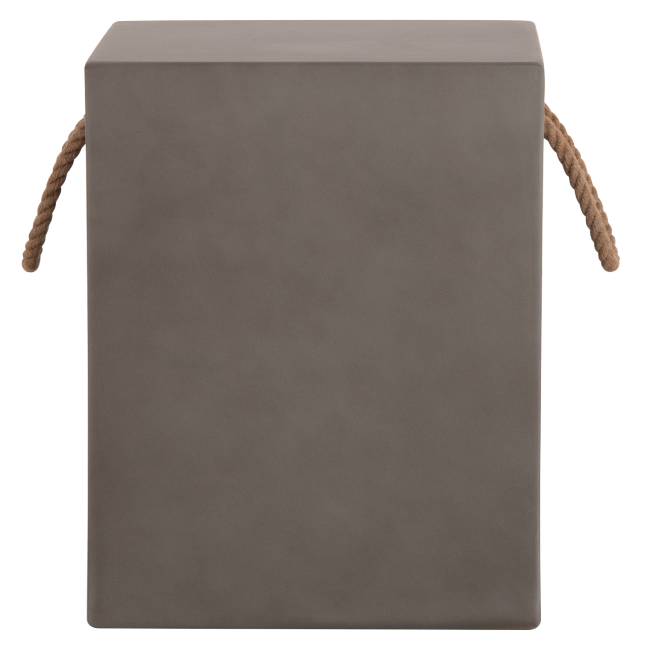 SQUARE STOOL WITH ROPE HANDLES ZAK HM6581.01 FIBER CEMENT IN GREY 36x36x45.5Hcm. [3]