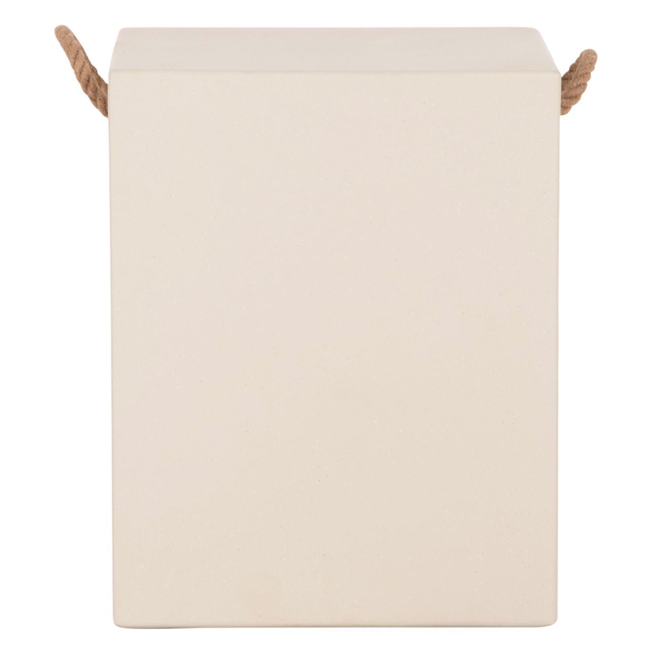 SQUARE STOOL WITH ROPE HANDLES ZAK HM6581.02 FIBER CEMENT IN BEIGE 36x36x45.5Hcm. [3]