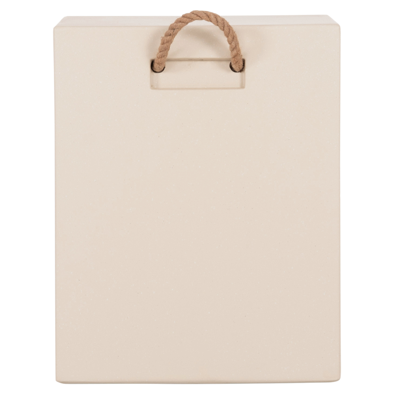 SQUARE STOOL WITH ROPE HANDLES ZAK HM6581.02 FIBER CEMENT IN BEIGE 36x36x45.5Hcm. [4]