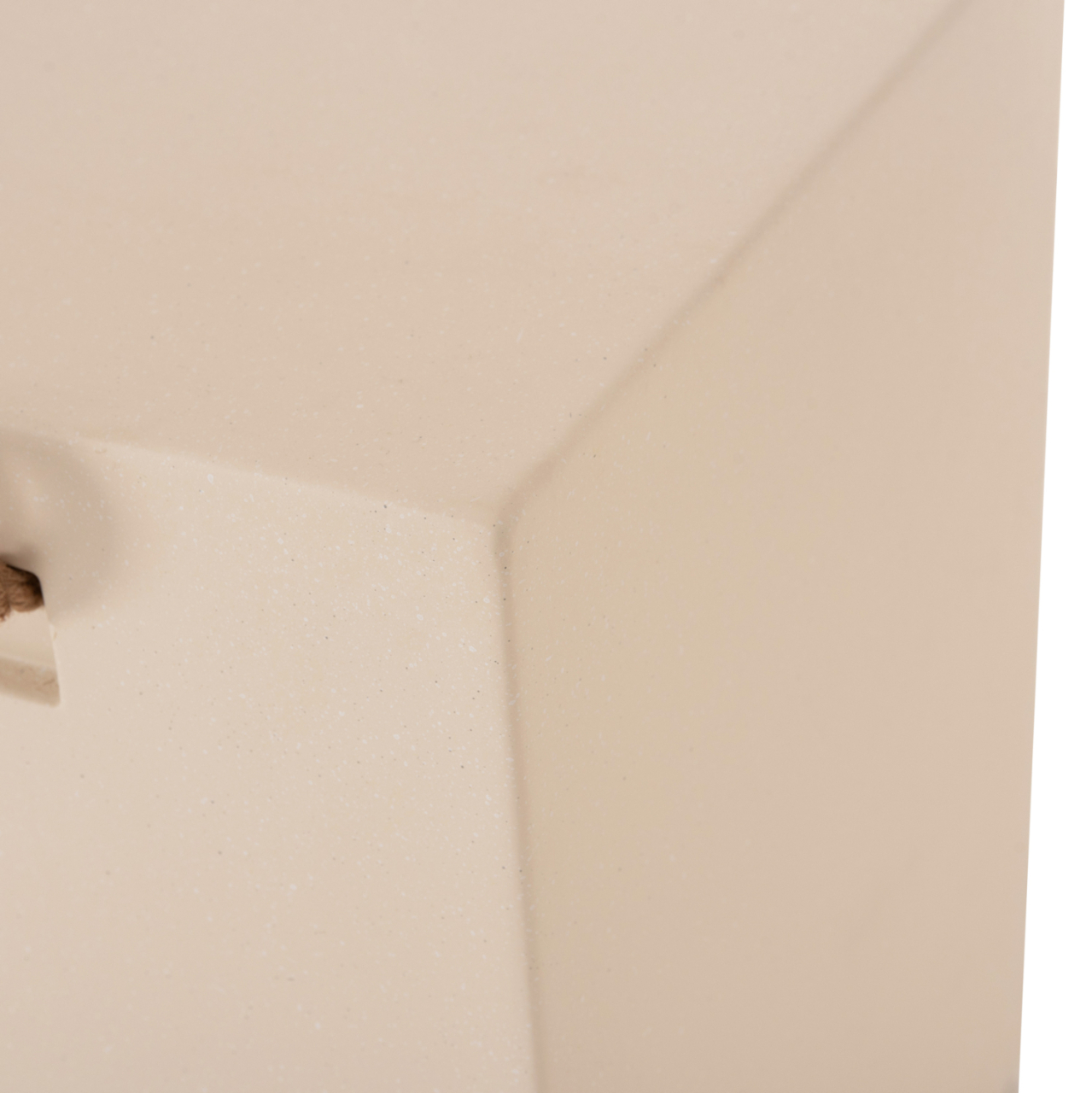 SQUARE STOOL WITH ROPE HANDLES ZAK HM6581.02 FIBER CEMENT IN BEIGE 36x36x45.5Hcm. [8]