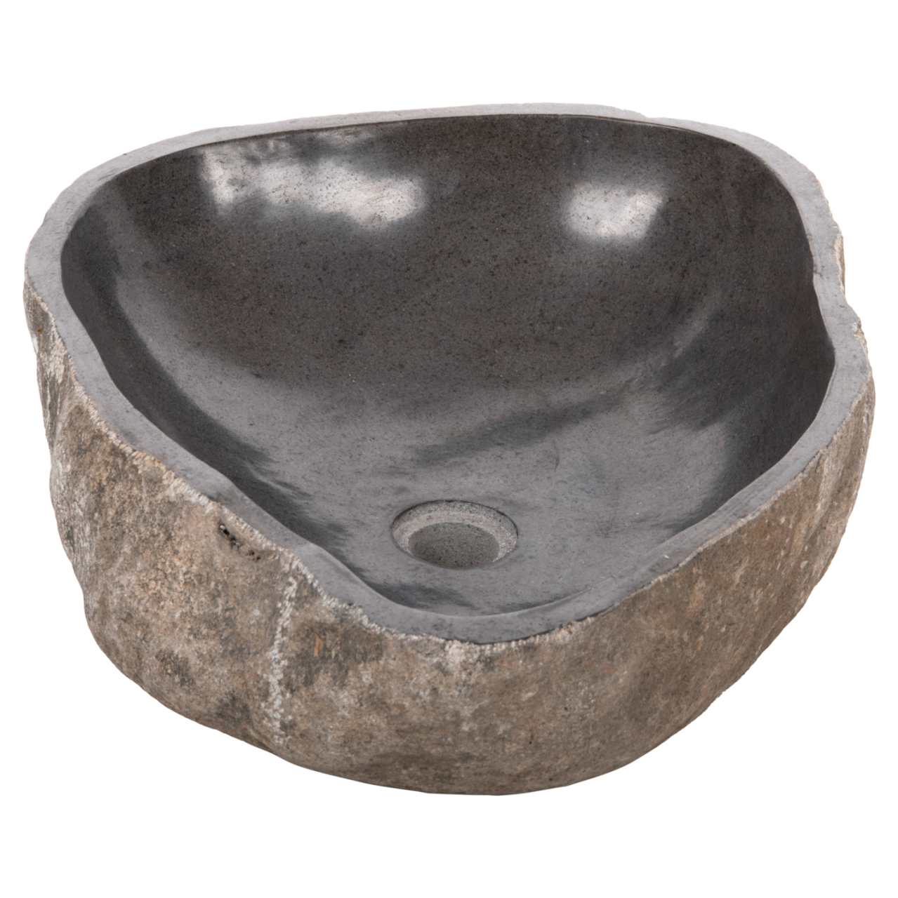 STONE SINK CARVED GREY COLOR 55x44x16Ηcm. HM4193 [5]