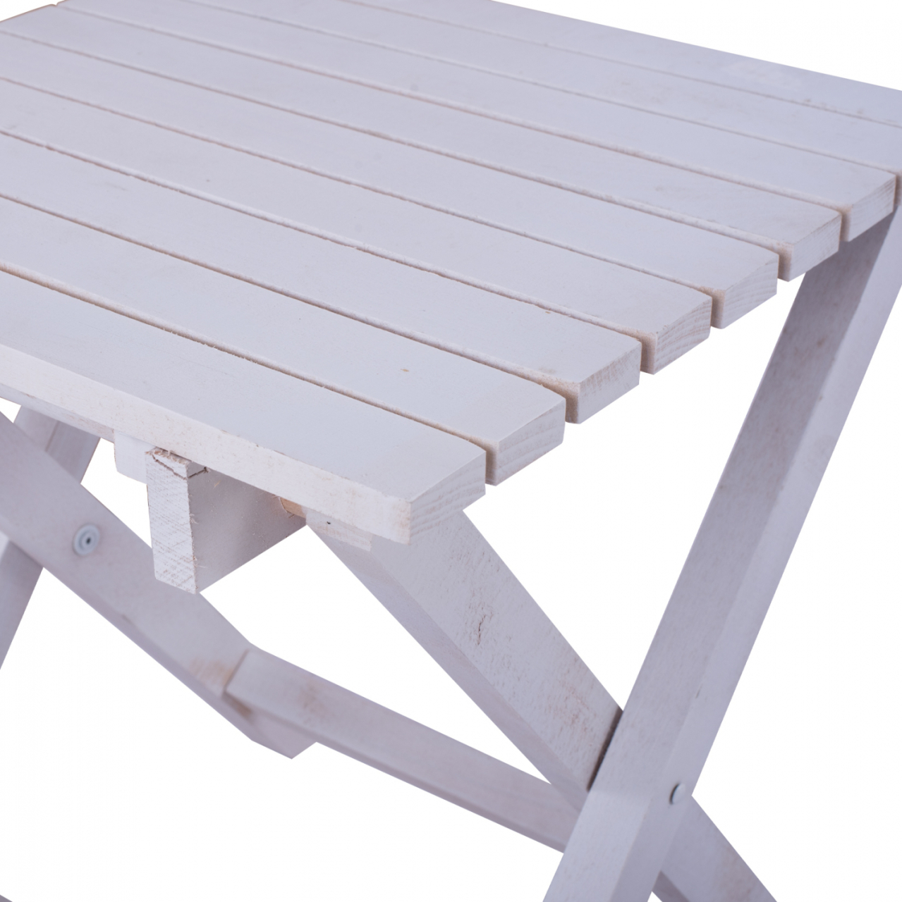 Stool- auxilliary table white 402 Koli 40x40 foldable HM288.03 40x40x44cm [4]