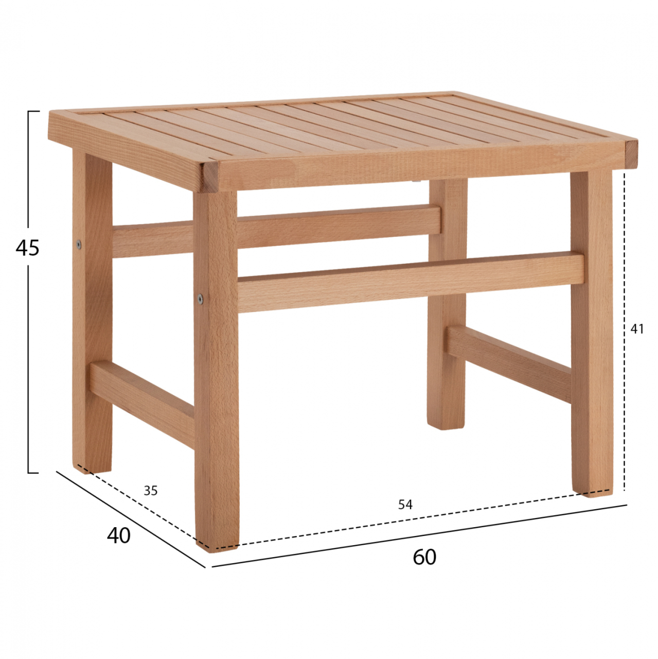STOOL-COFFEE TABLE KOLI HM11499.03 NATURAL COLOR IMPREGNATED 60x40x45Hcm [2]