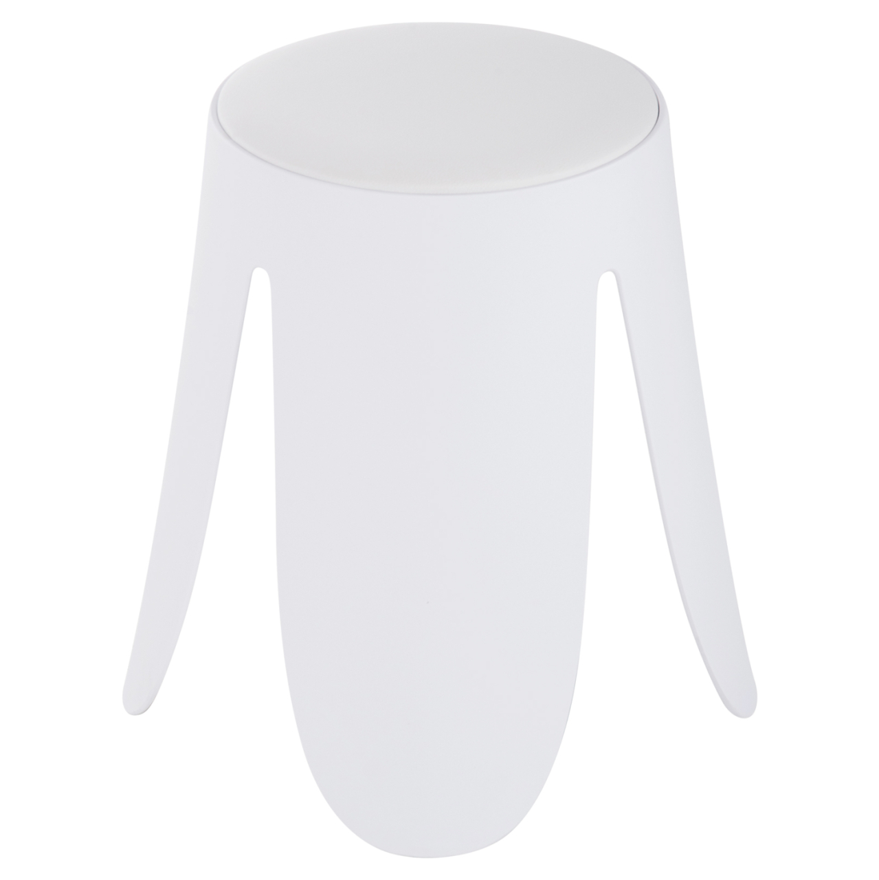STOOL DENTY HM9619.01 POLYPROPYLENE IN WHITE-PU SEAT IN WHITE Φ30x45Hcm. [5]