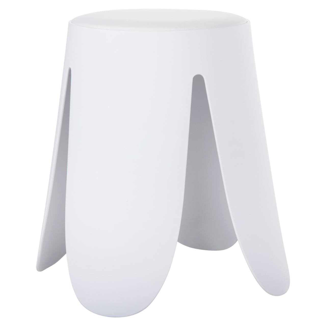 STOOL DENTY HM9619.01 POLYPROPYLENE IN WHITE-PU SEAT IN WHITE Φ30x45Hcm. [3]
