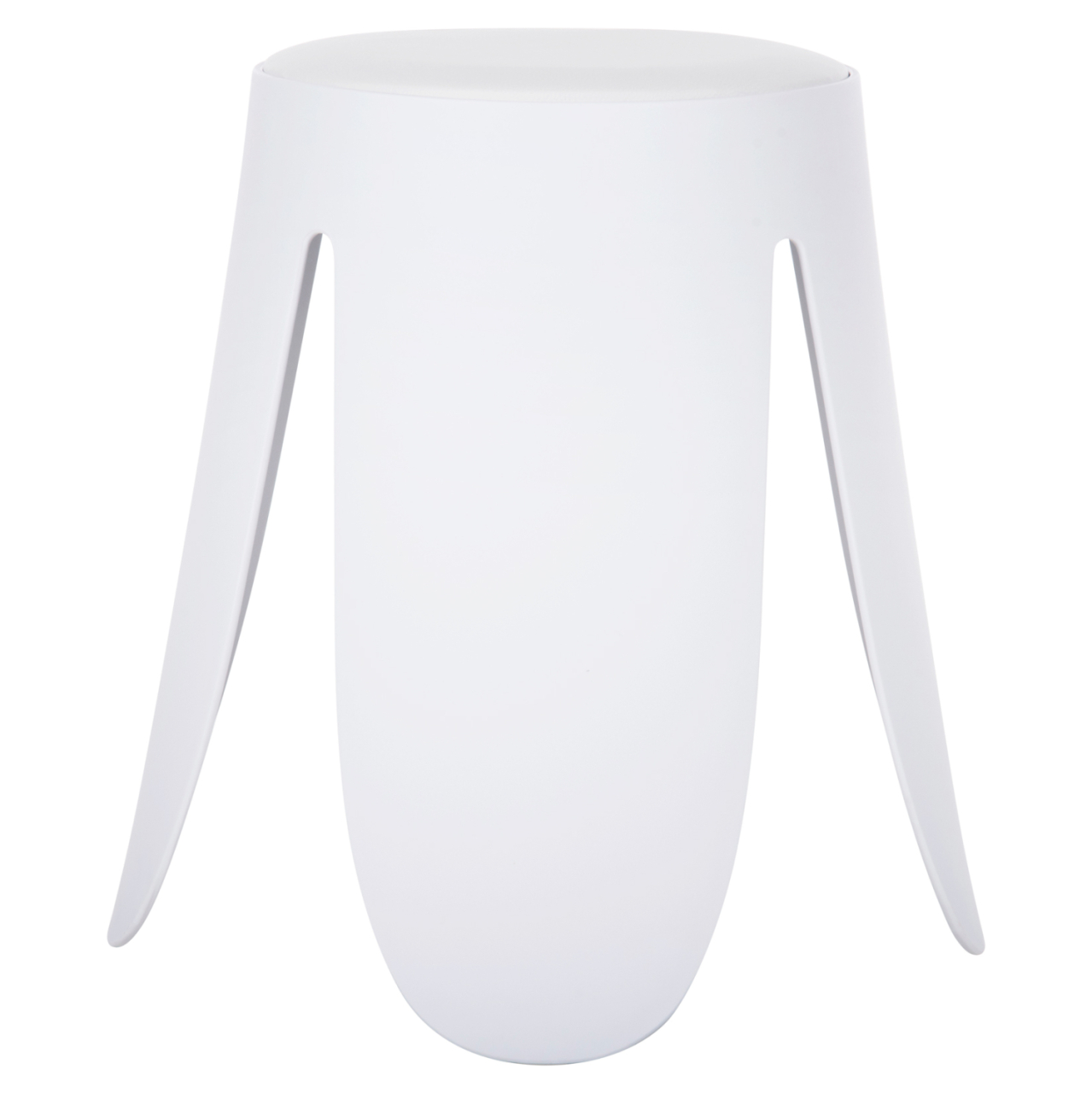 STOOL DENTY HM9619.01 POLYPROPYLENE IN WHITE-PU SEAT IN WHITE Φ30x45Hcm. [4]