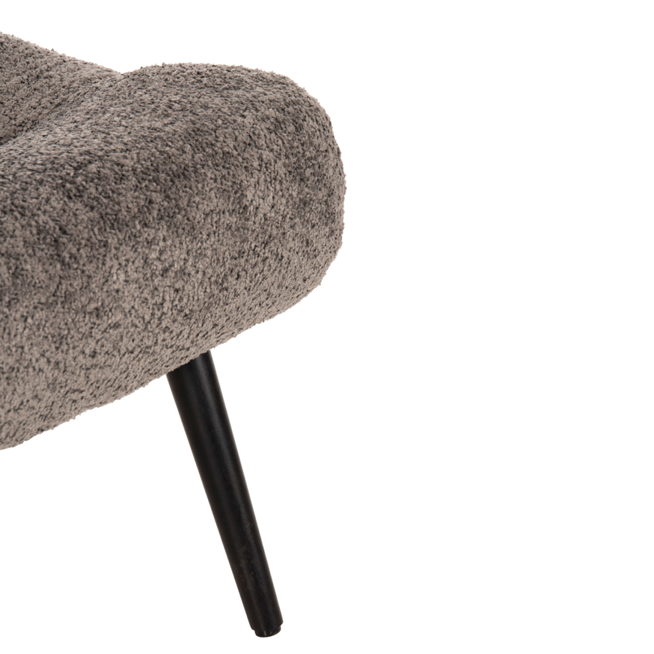 STOOL-FOOTREST BRYM HM9606.01 GREY BOUCLE FABRIC-BLACK WOODEN LEGS 68X58X40Hcm. [7]